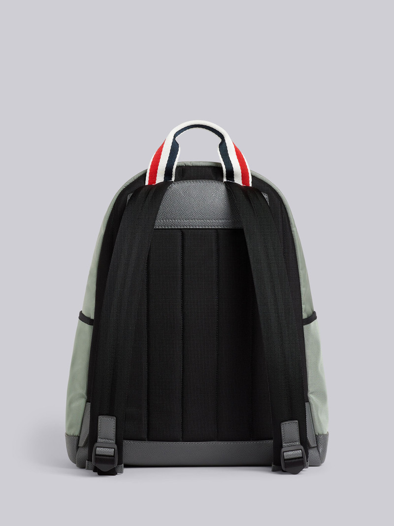 Medium Grey Nylon and Interlock 4-Bar Applique Easy Backpack 4