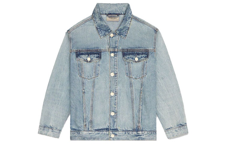 Fear of God Essentials FW20 Light Denim Trucker Jacket 'Indigo' FOG-FW20-363 - 2