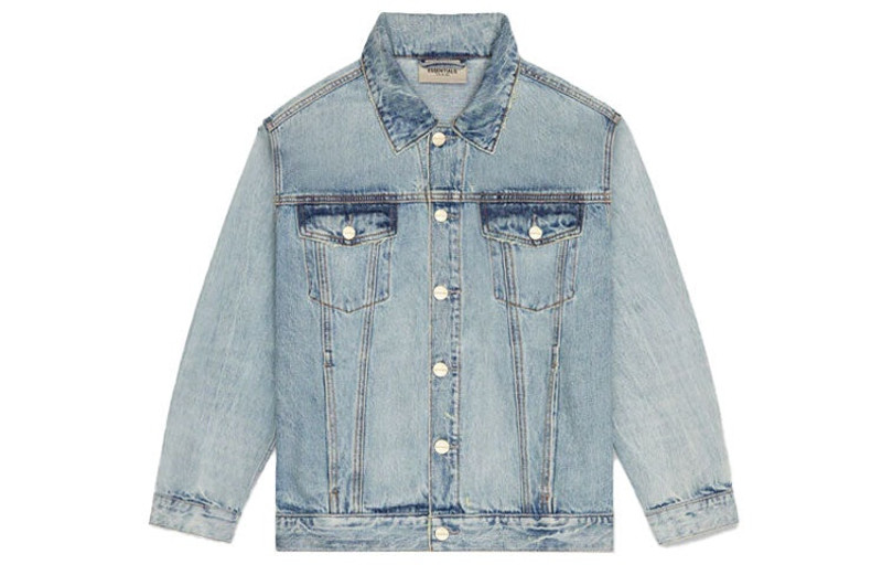 ESSENTIALS Fear of God Essentials FW20 Light Denim Trucker Jacket 'Indigo' FOG-FW20-363 outlook