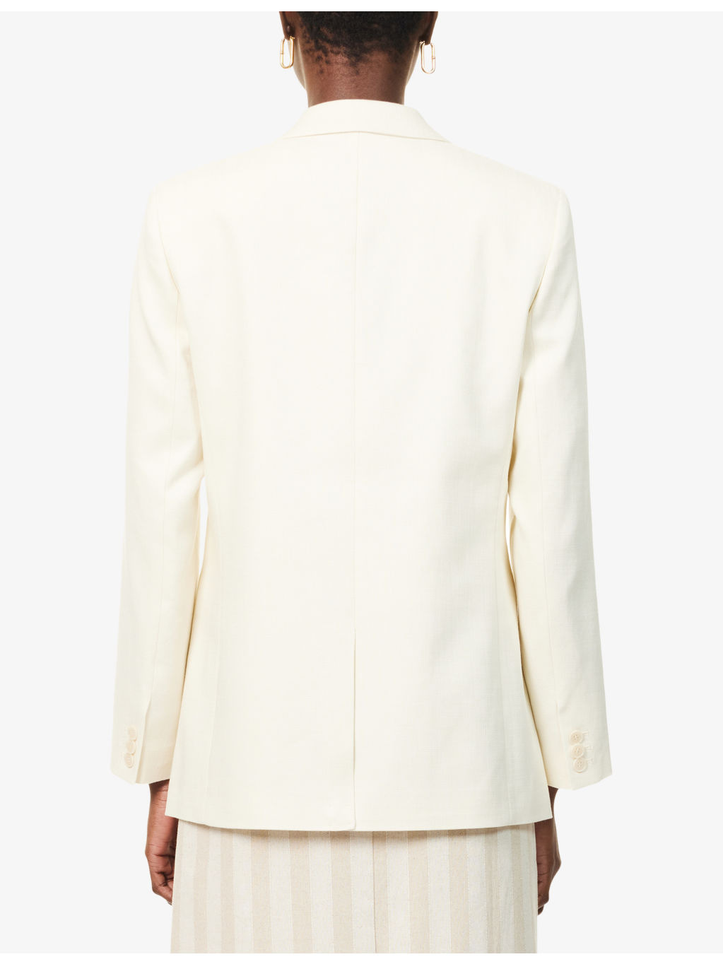 Jasmine Peak-Lapels Stretch-Woven Blazer - 4