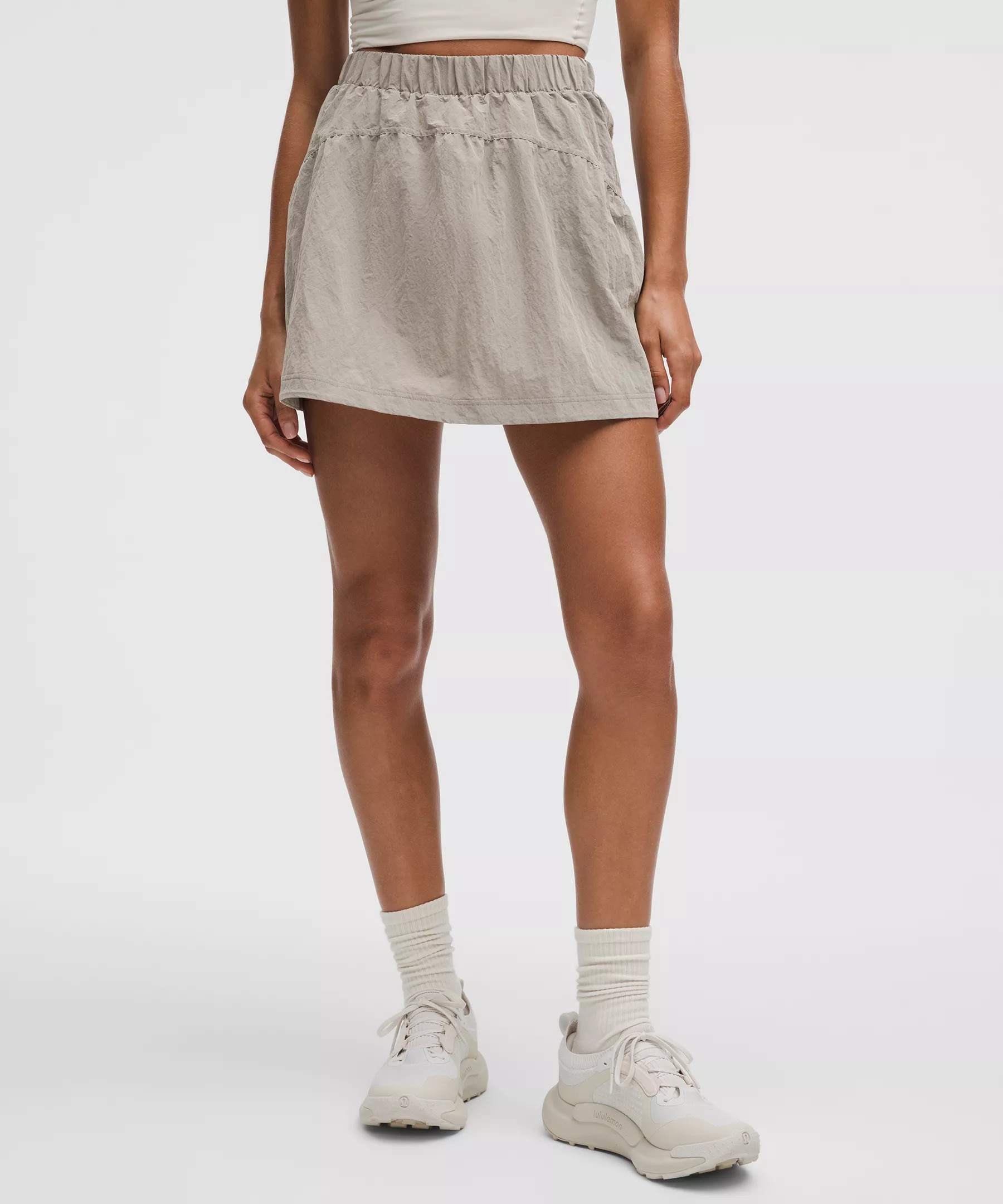 Crinkle Nylon High-Rise Mini Skirt - 2