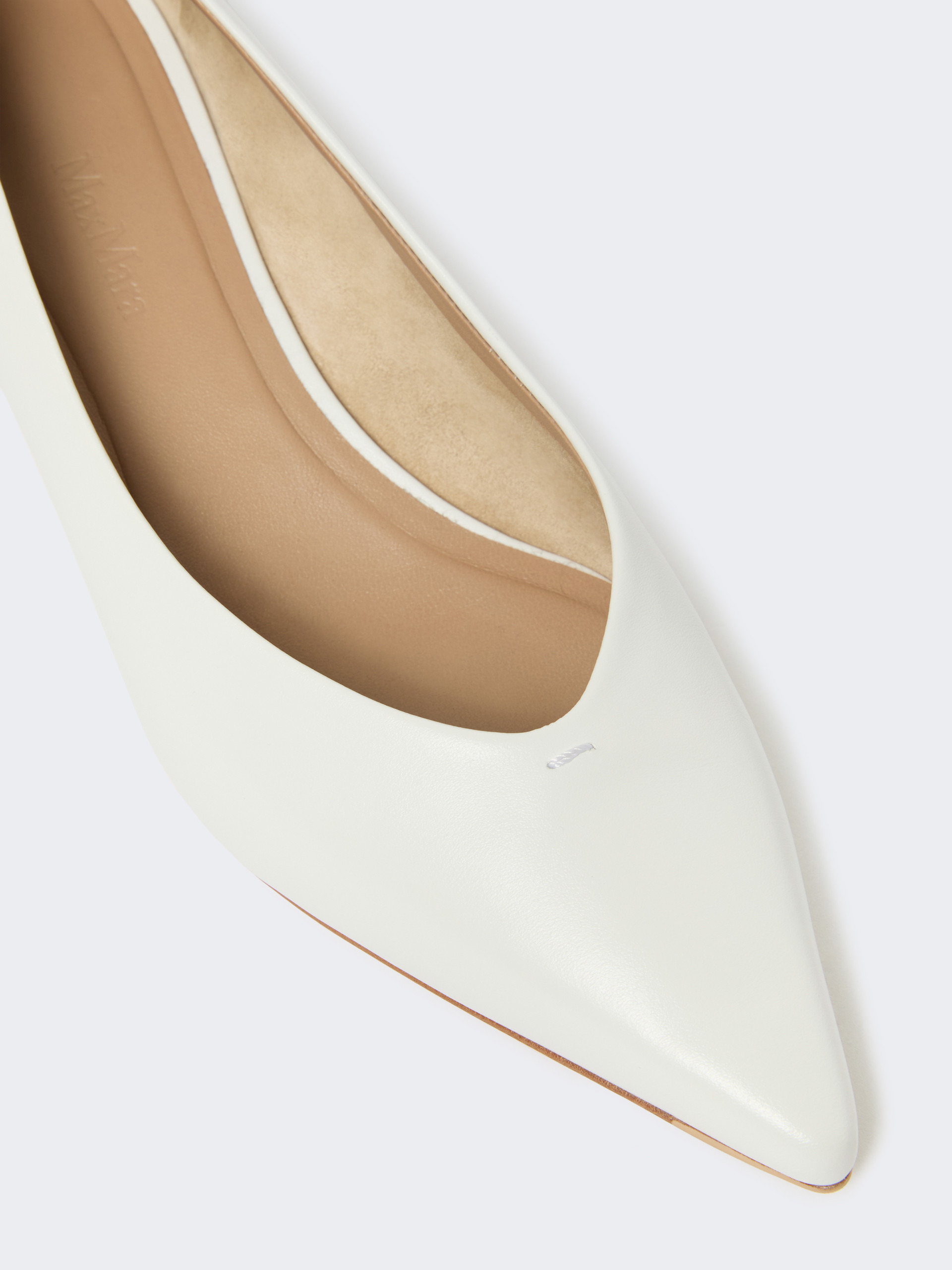 KITTENPUMP Kitten-heel leather court shoes - 4