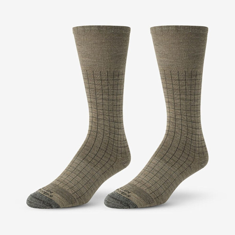 Windowpane Merino Cool Dress Socks 1