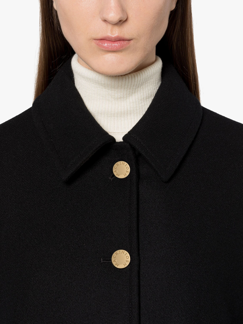 HUMBIE BLACK WOOL OVERCOAT 6