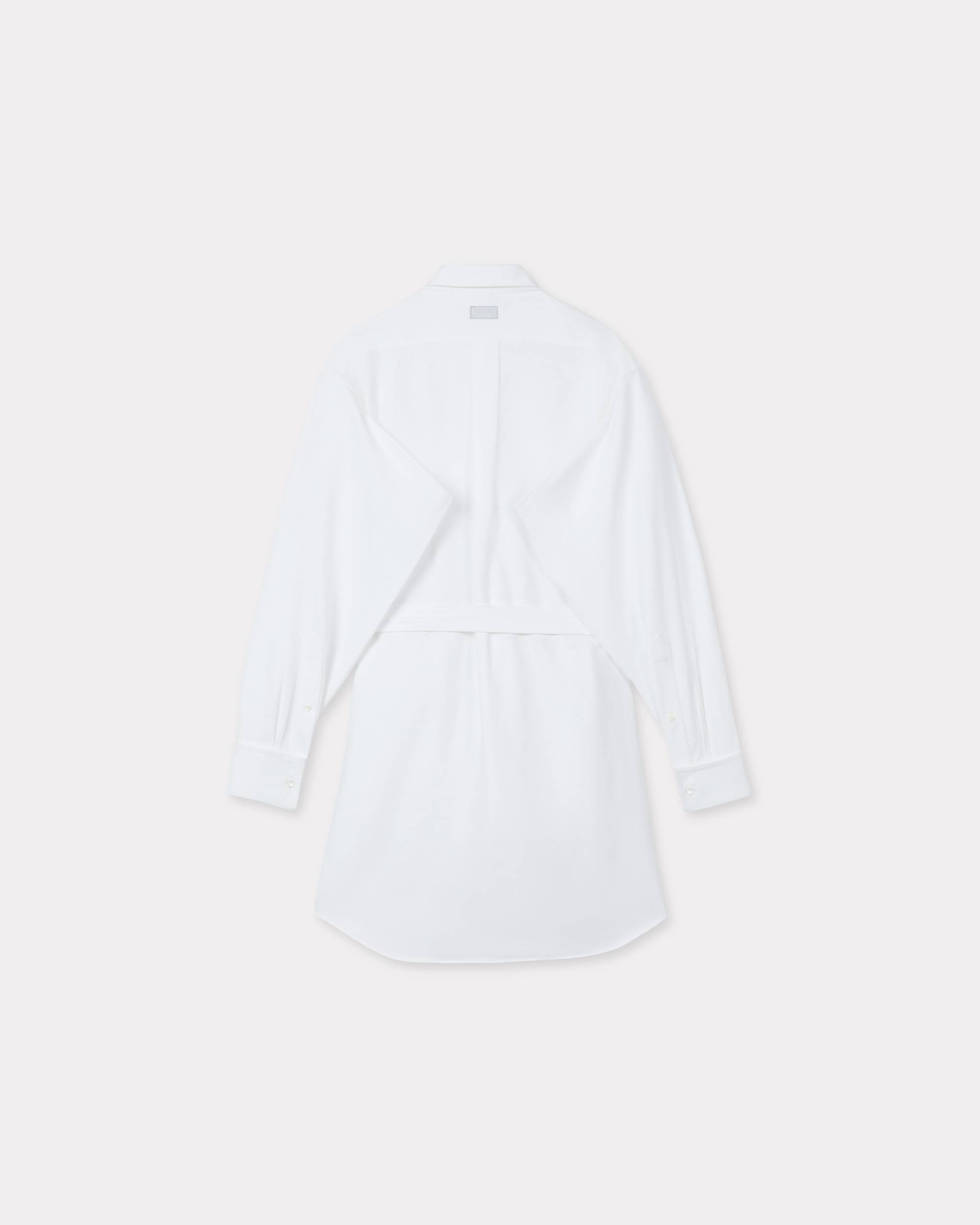 Shirt dress with kimono sleeves in oxford cotton - 2