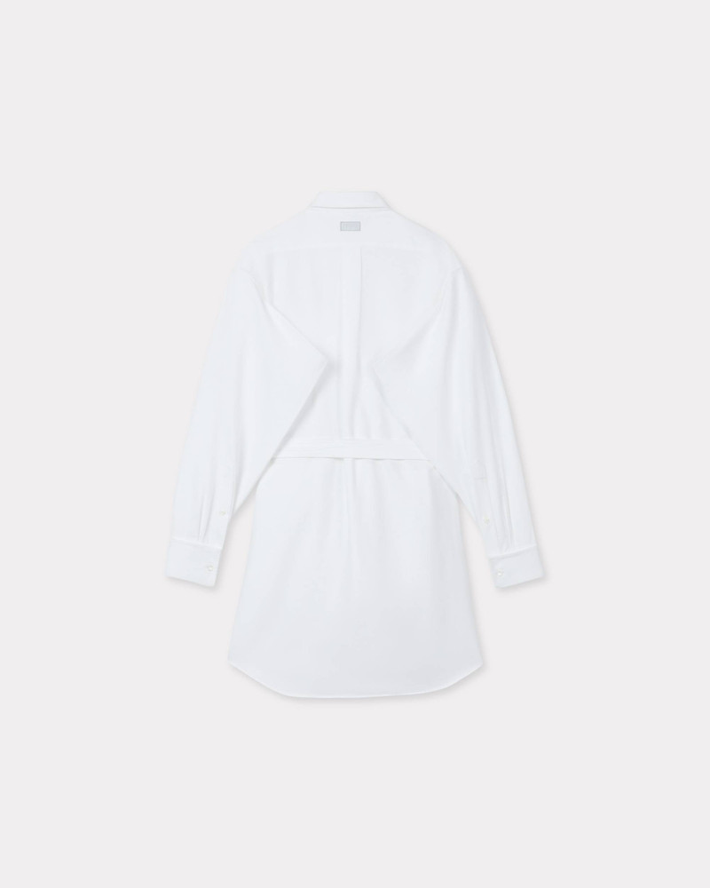 KENZO Shirt dress with kimono sleeves in oxford cotton outlook
