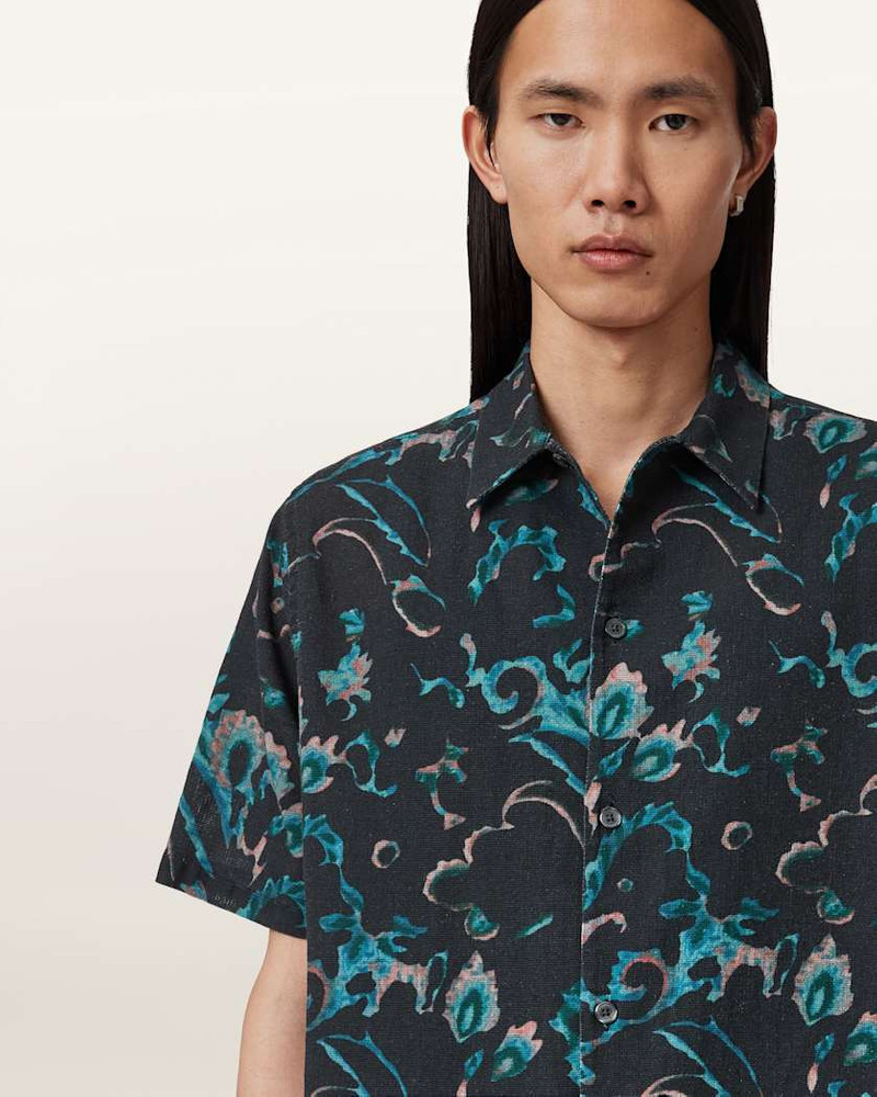 FORTUNE SHORT SLEEVE LINEN BLEND BOXY SHIRT 4