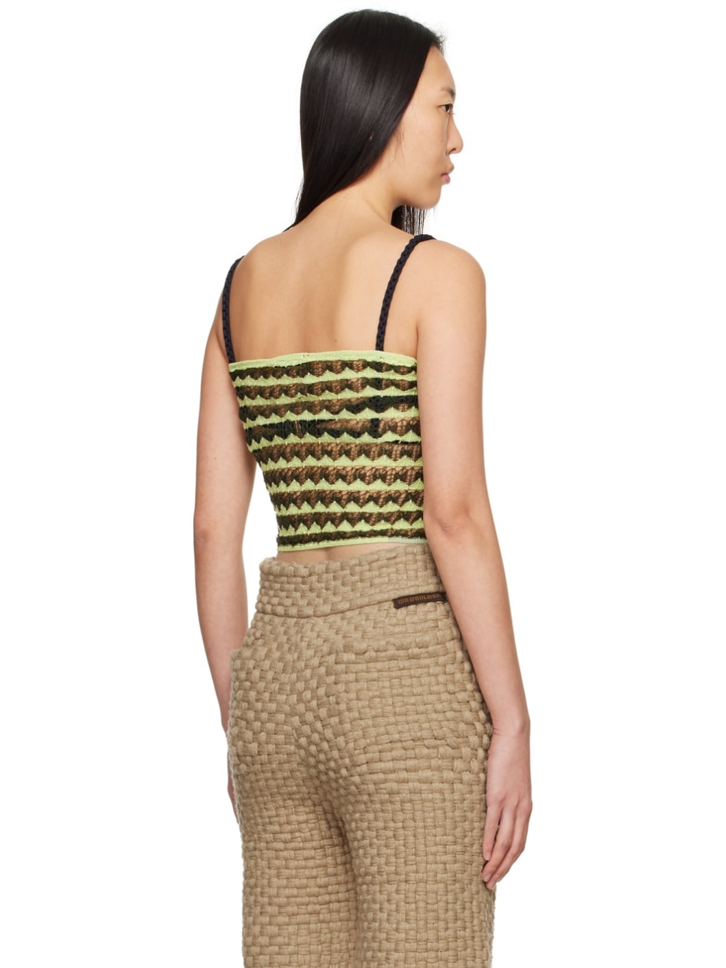 SSENSE Exclusive Green Lacey Tube Top - 3