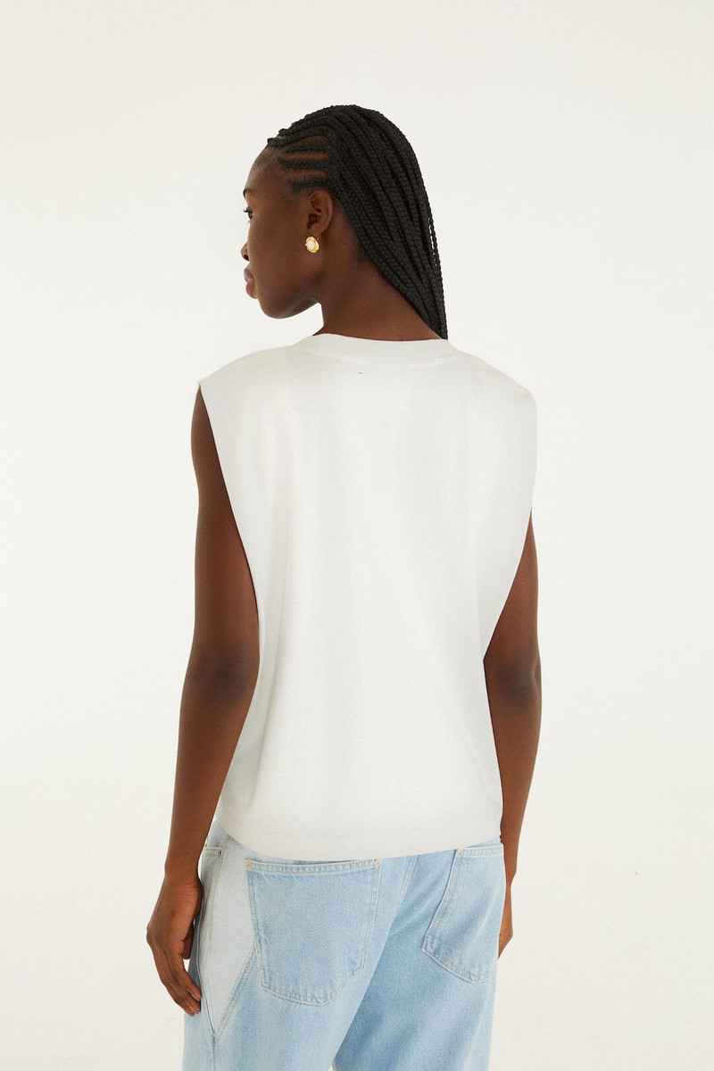 Off-White Beaded Flowers T-Shirt 3
