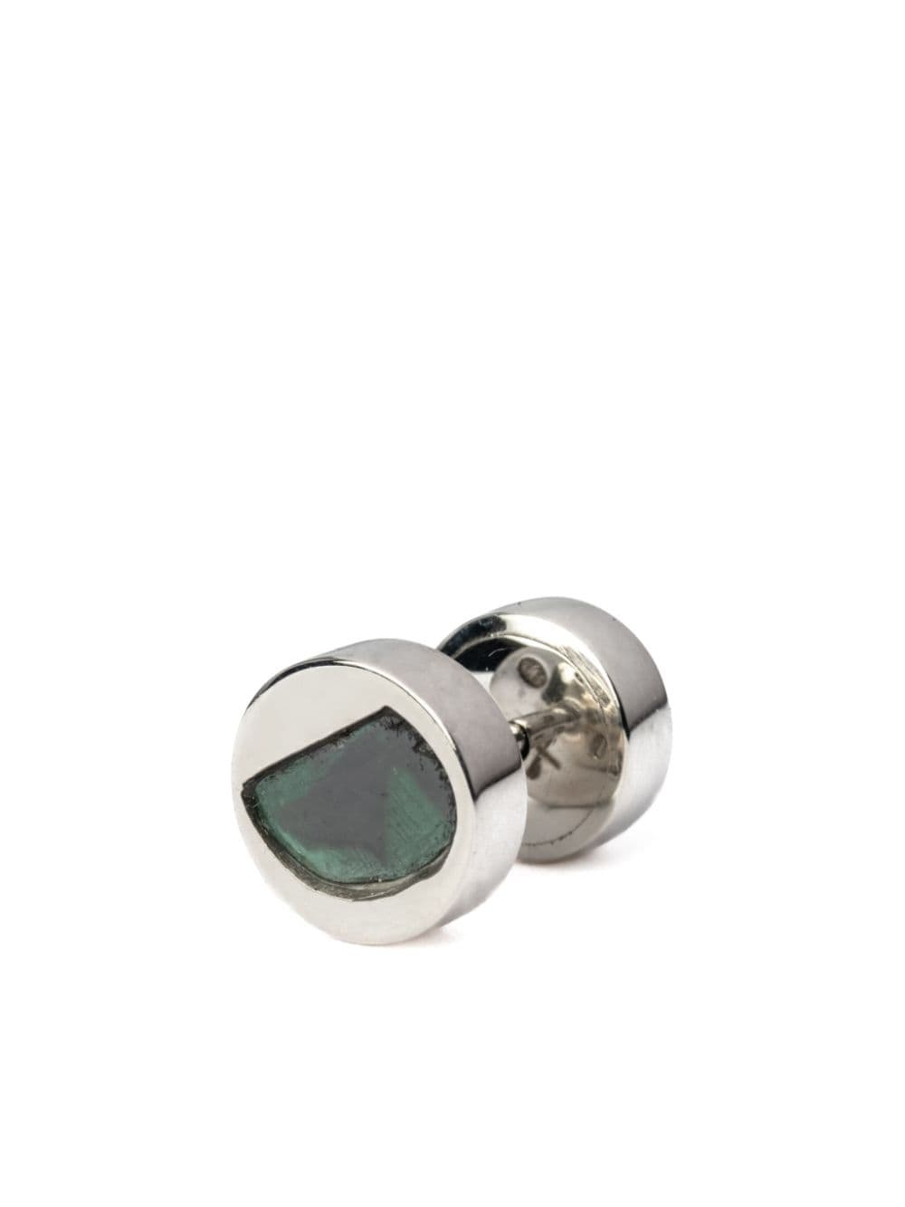 diamond polished-finish stud earring - 1