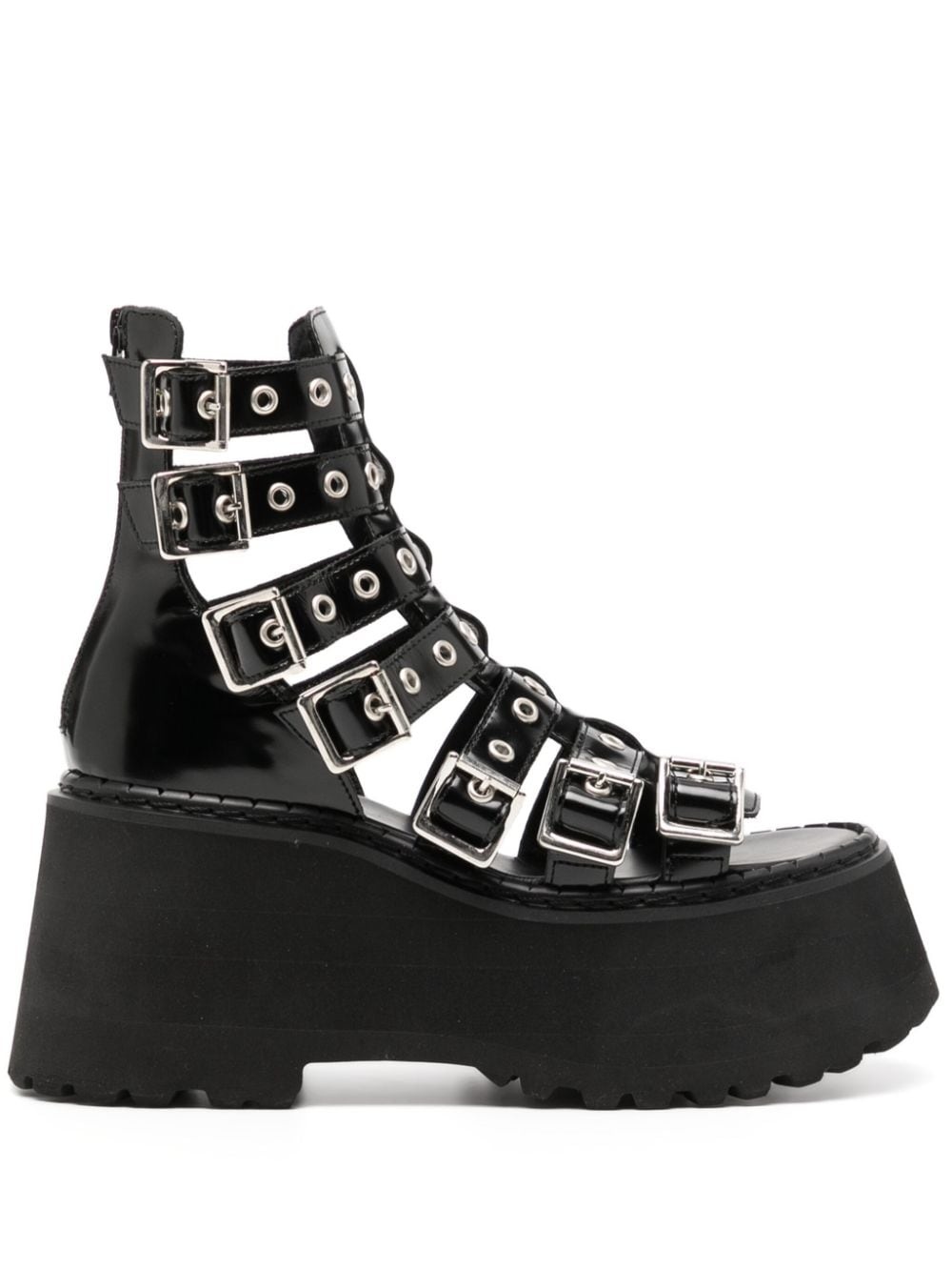 platform buckled sandals - 1