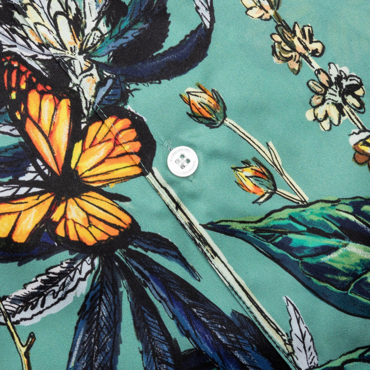 BOTANICAL SILK S/S SHIRT - OCEAN BOTANICAL - 4