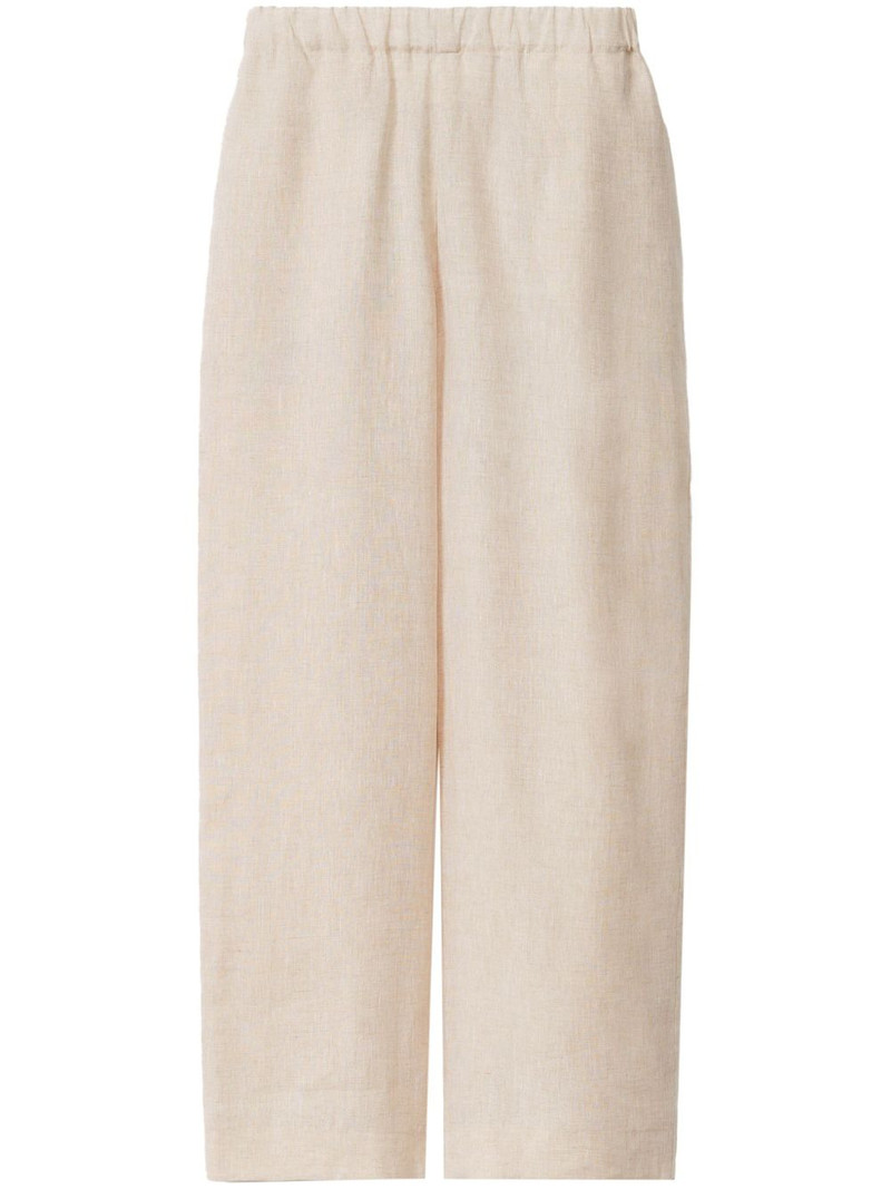 elasticated-waistband trousers 1