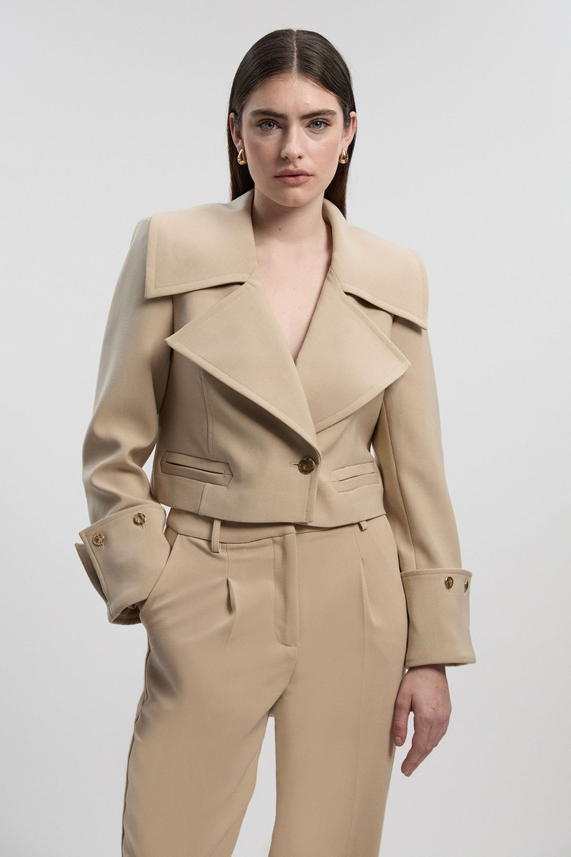 KAREN MILLEN Polished Tailored Button Detail Jacket outlook