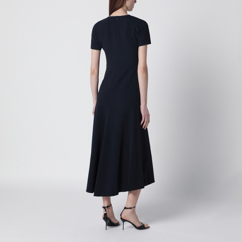 Blaire dress with gathered waist in navy blue 3