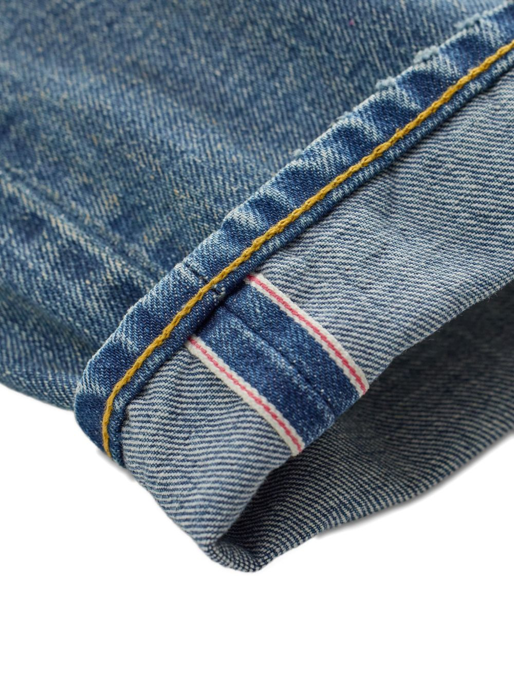 distressed patchwork jeans - 4