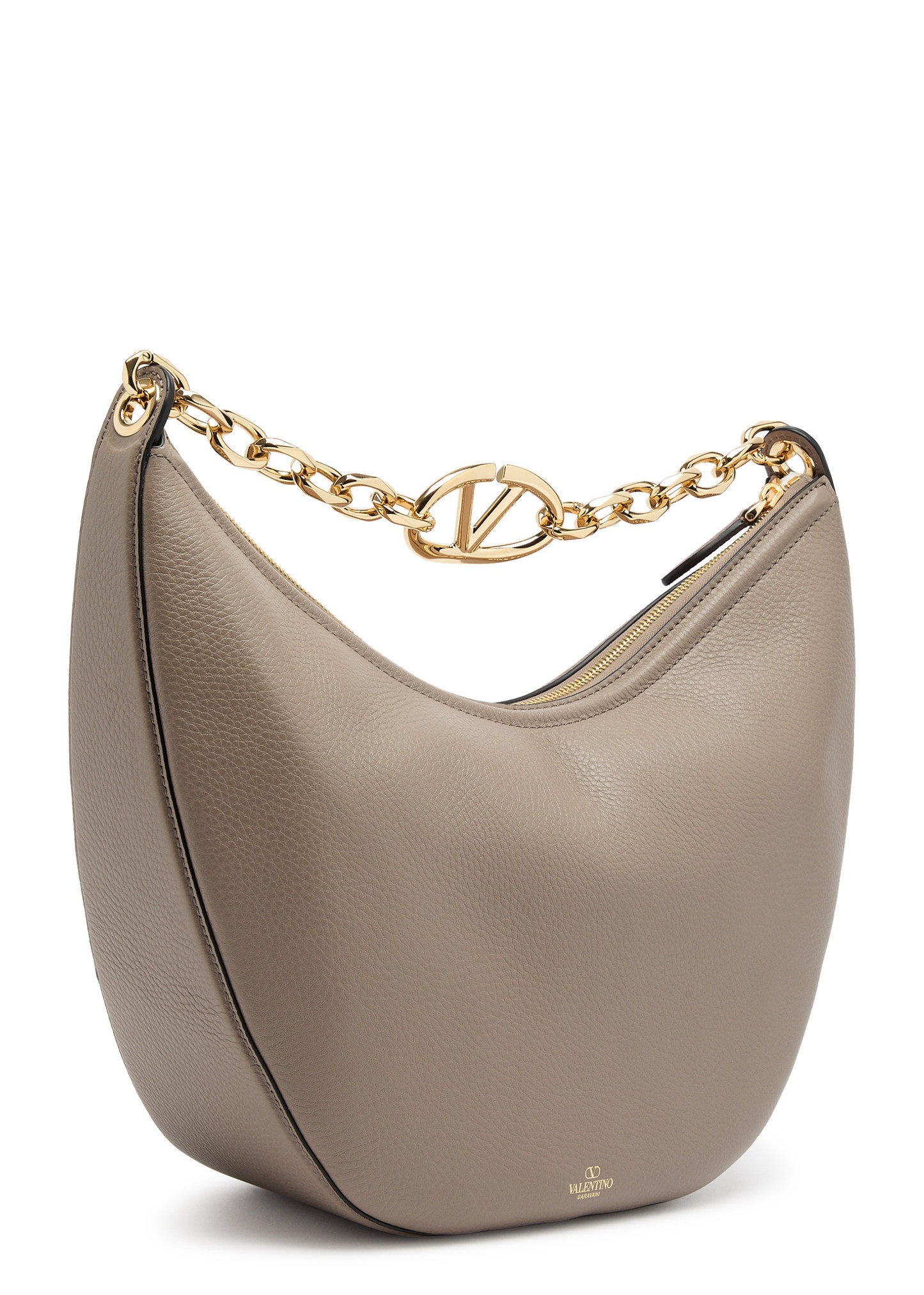 【関税&送料込】Valentino Garavani Medium Hobo Vlogo Moon Vlogo Moon Medium Grainy Calfskin Hobo Bag With Chain for