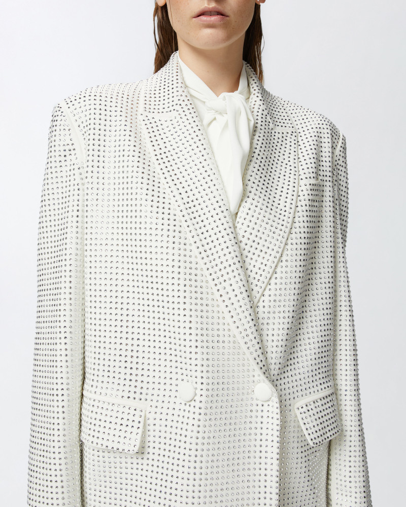 WHITE BLAZER WITH APPLIED RHINESTONES 5