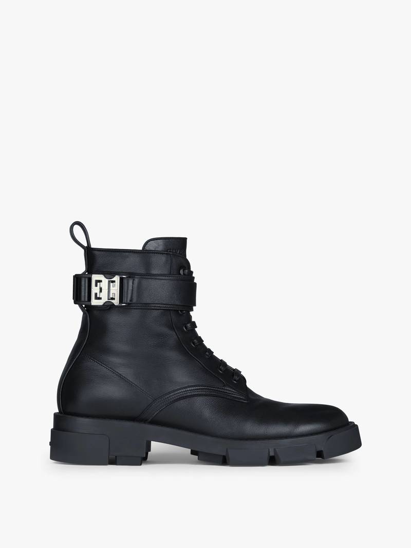 TERRA BOOTS IN LEATHER WITH 4G BUCKLE 1
