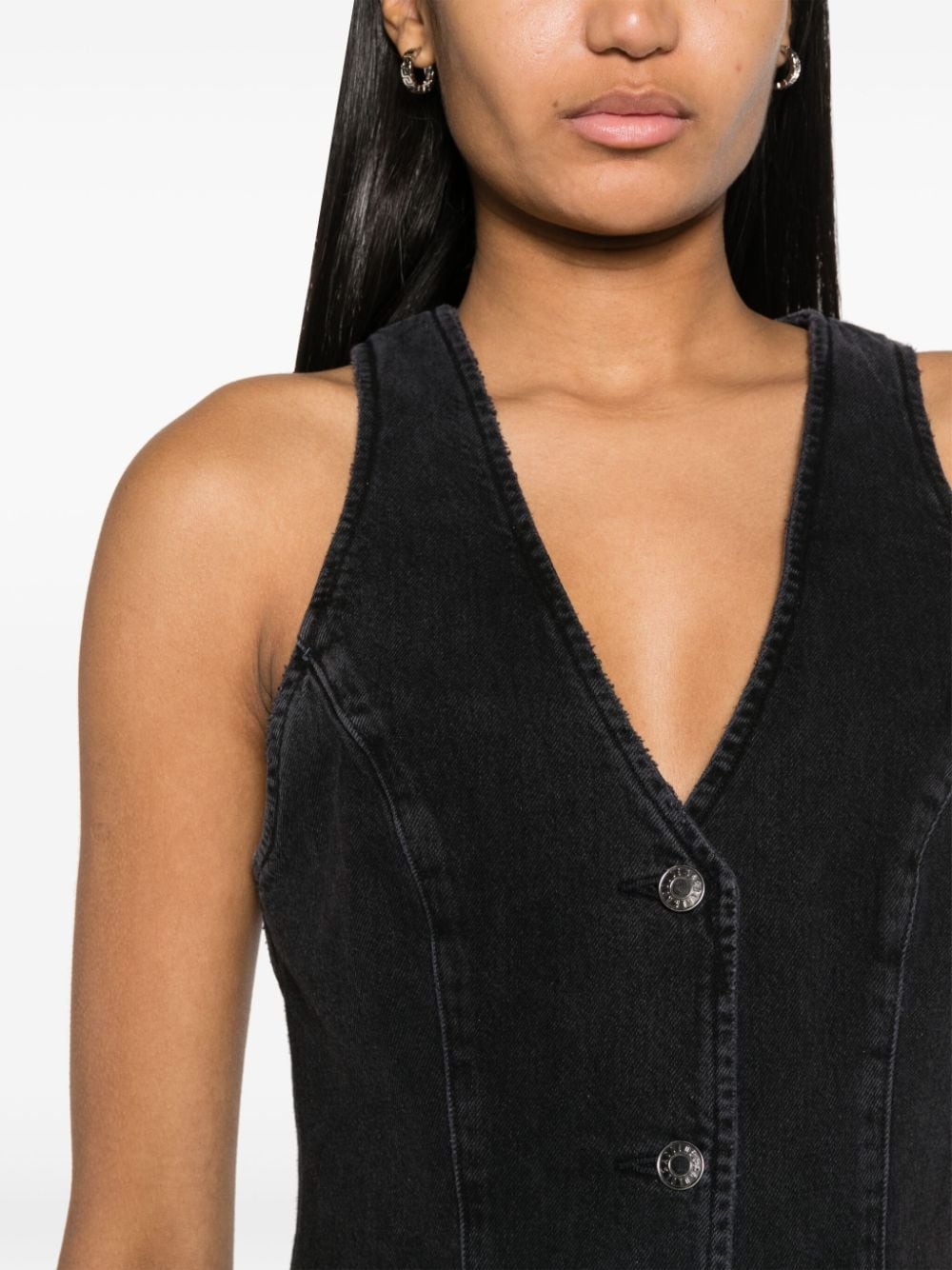 Heller button-up denim waistcoat - 5