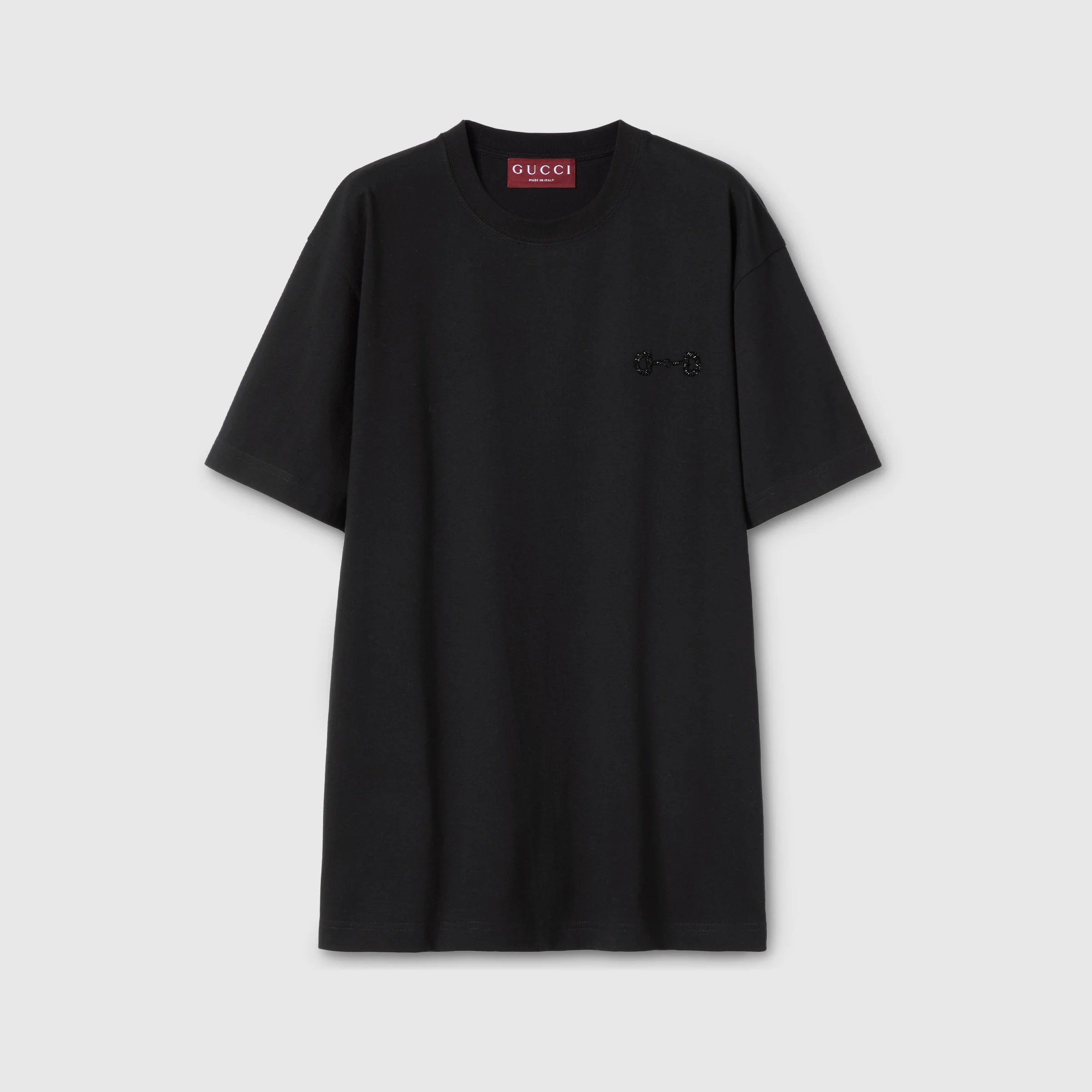 Cotton jersey T-shirt with embroidery - 1