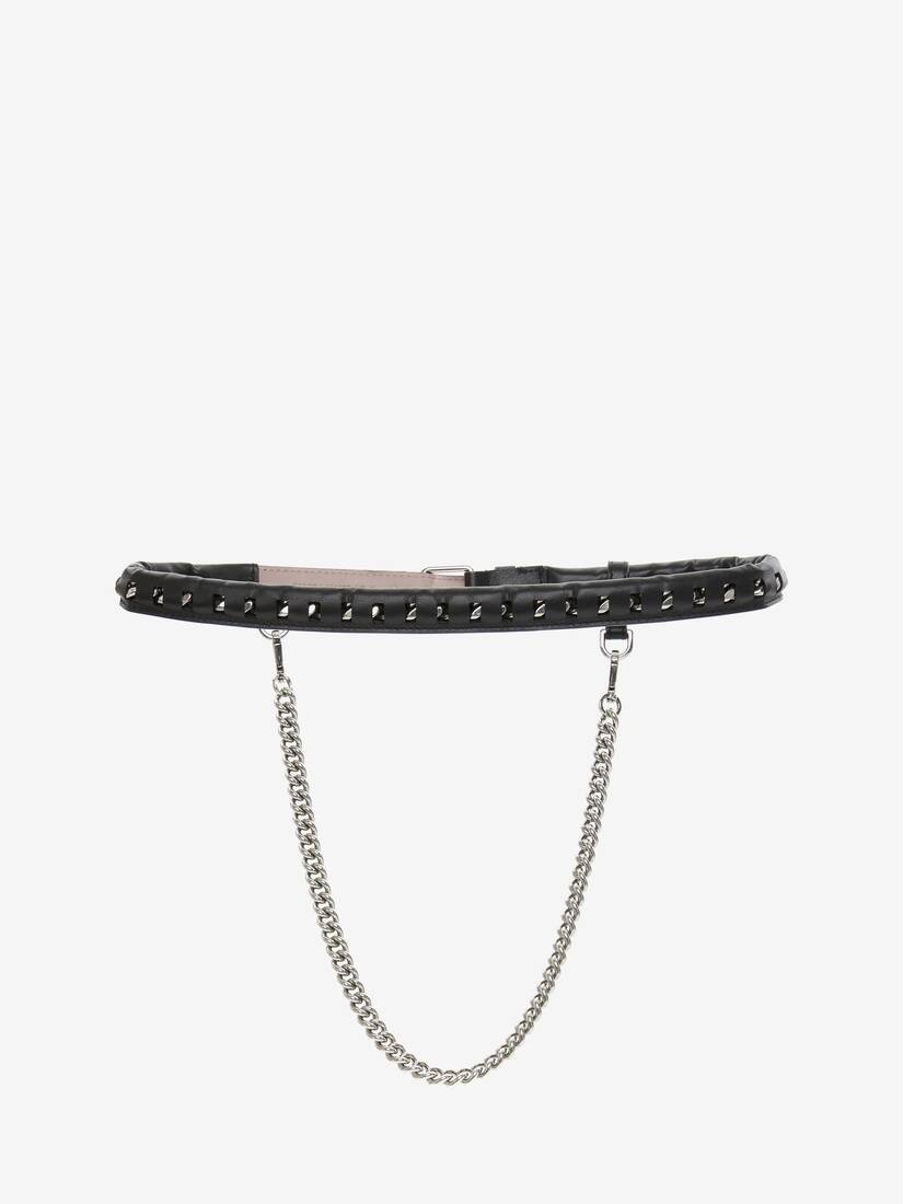 Hanging Chain Belt in Black - 2