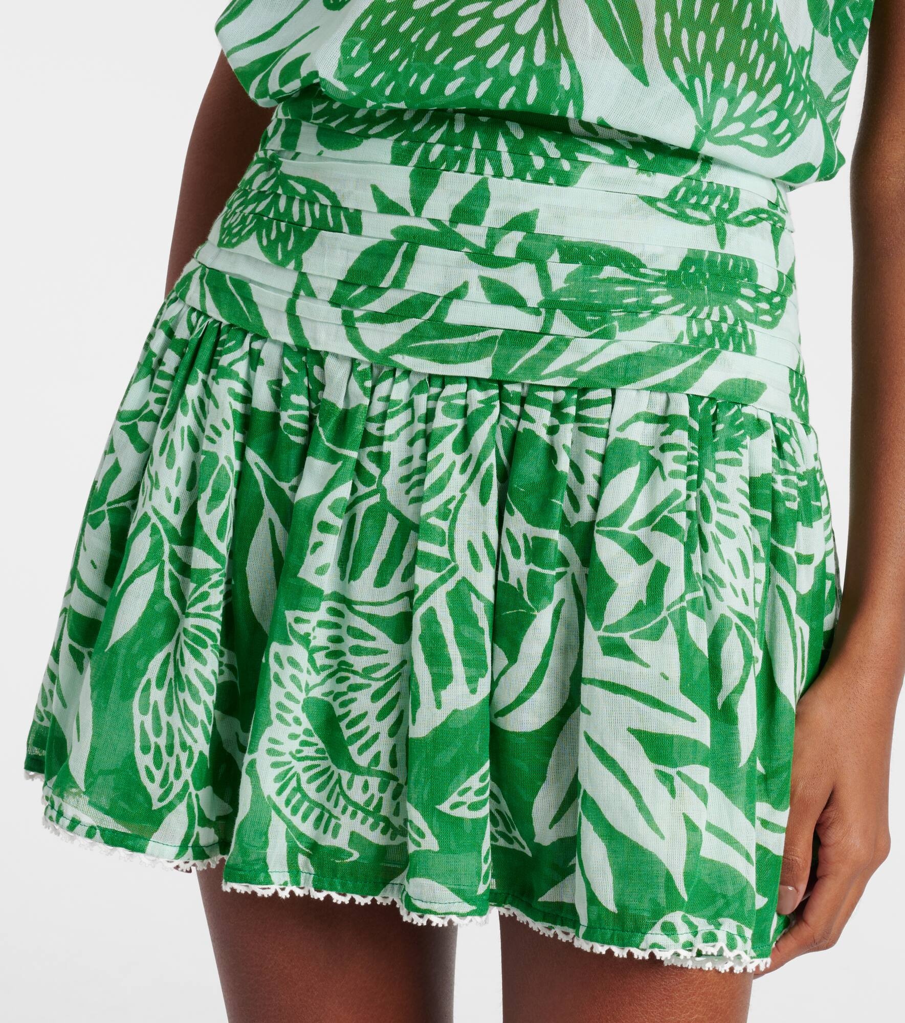 Colleen floral cotton miniskirt - 4