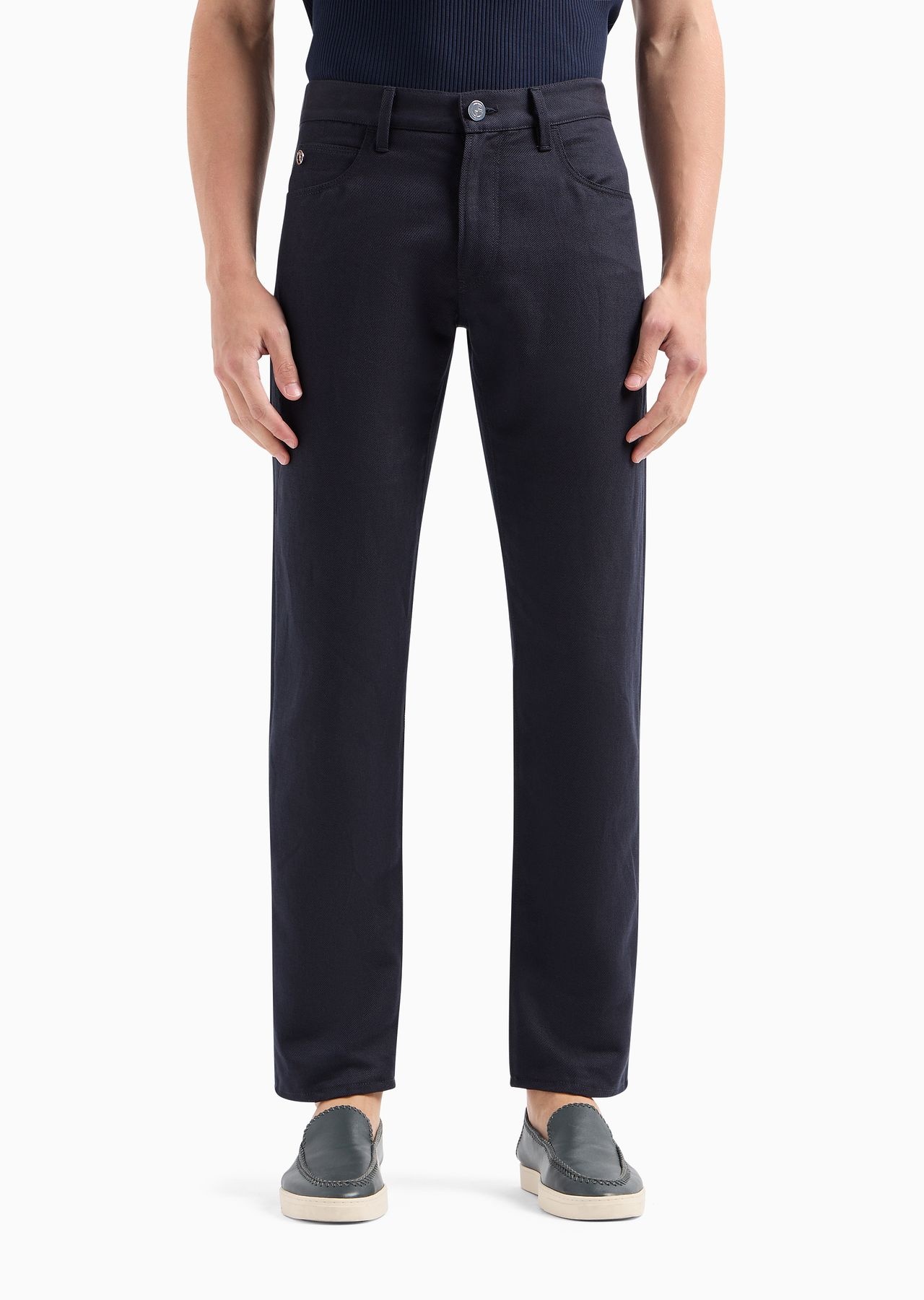 5-pocket, regular-fit trousers in linen and cotton - 2