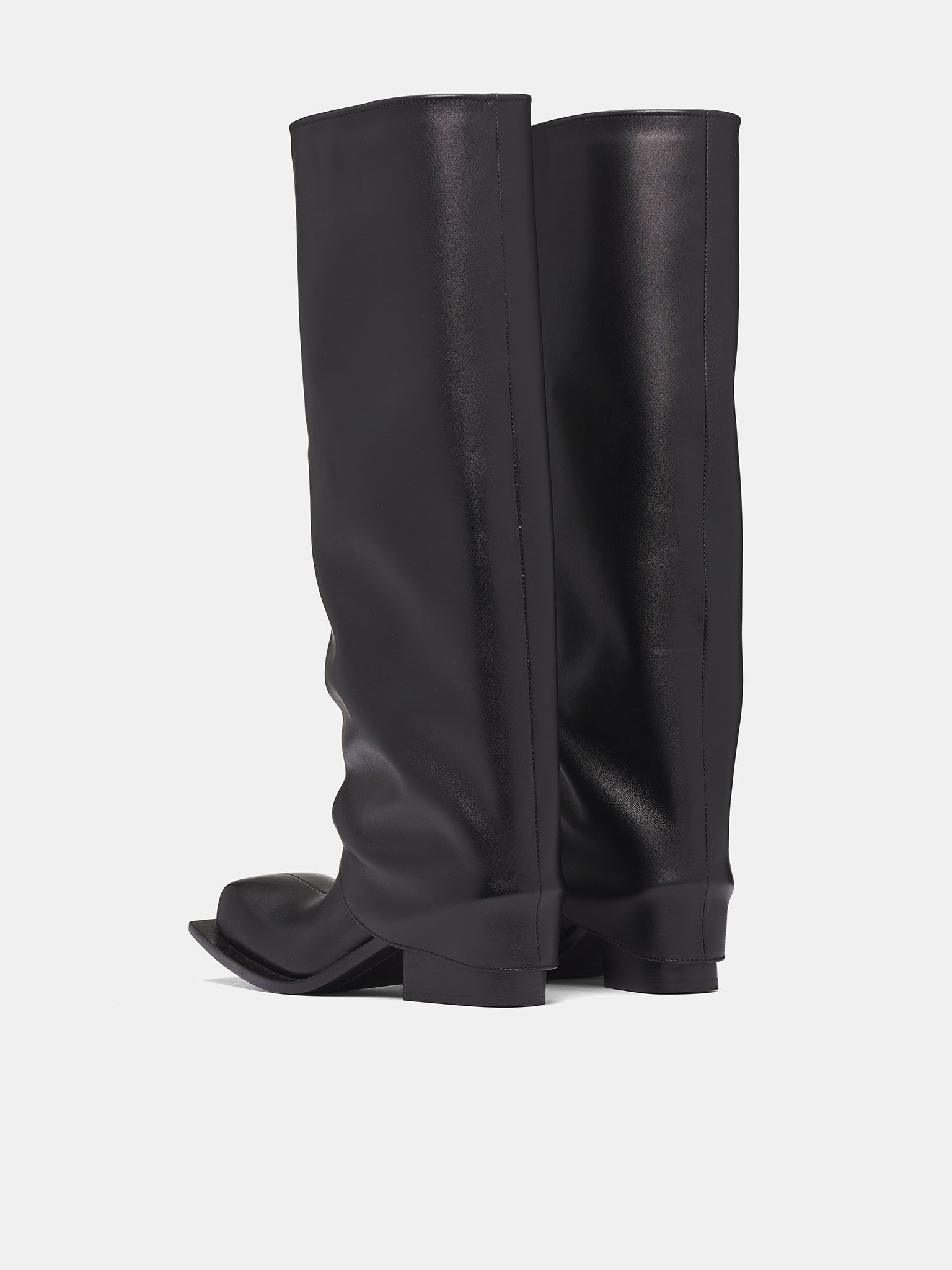 Havva Chunky Heel Leather Boots - 5