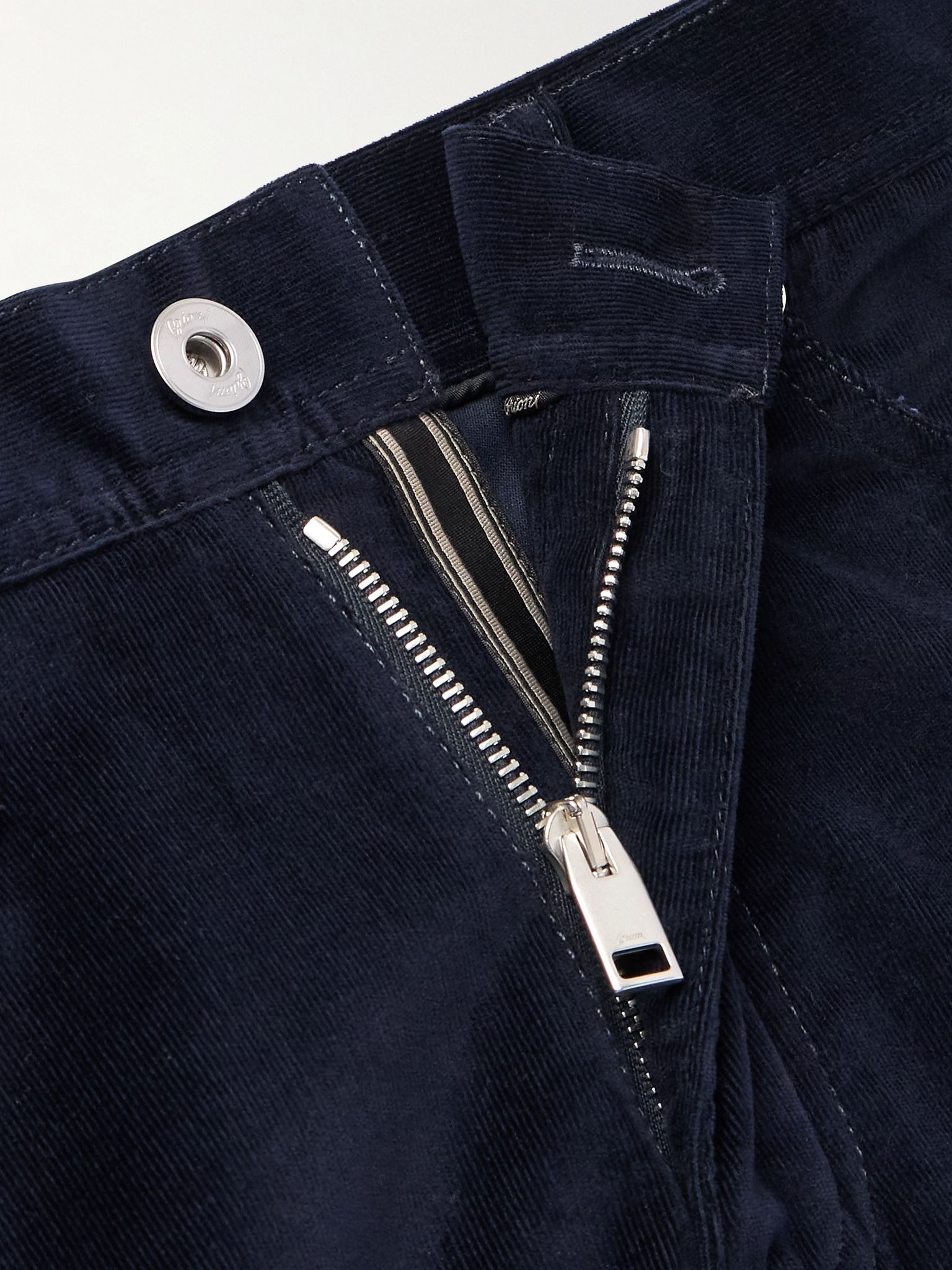 Meribel Slim-Fit Tapered Cotton-Blend Corduroy Trousers Navy - 6