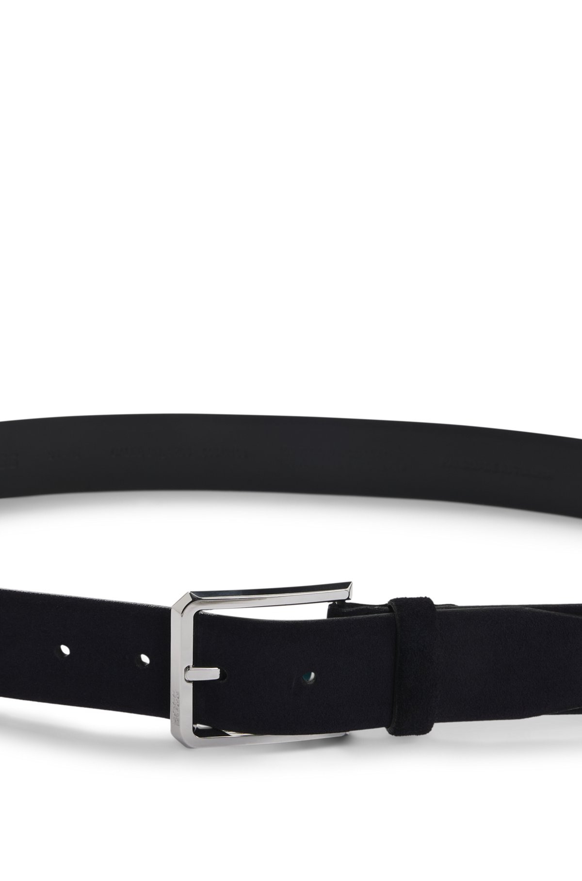SUEDE BELT WITH POLISHED PIN BUCKLE - 4