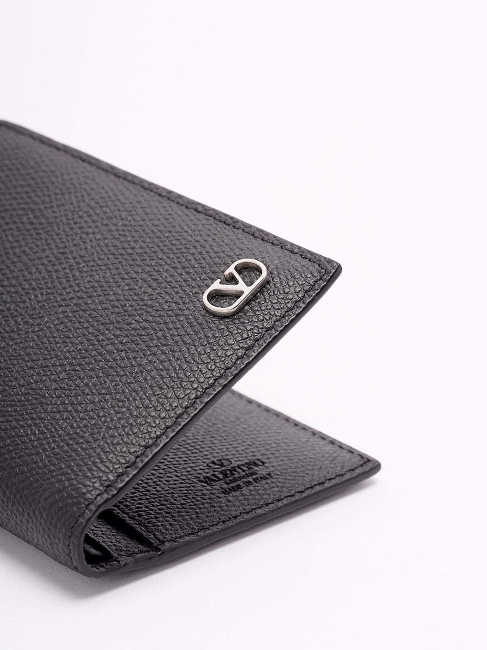 Valentino Garavani Men `Vlogo Signature` Leather Card Holder - 4