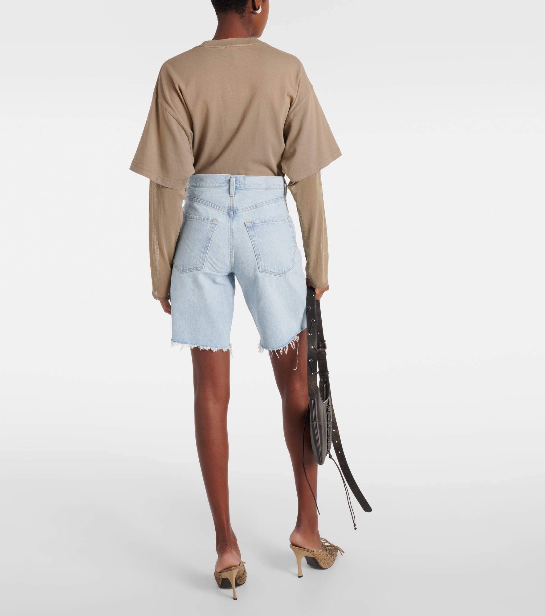 Ayla distressed denim shorts - 3