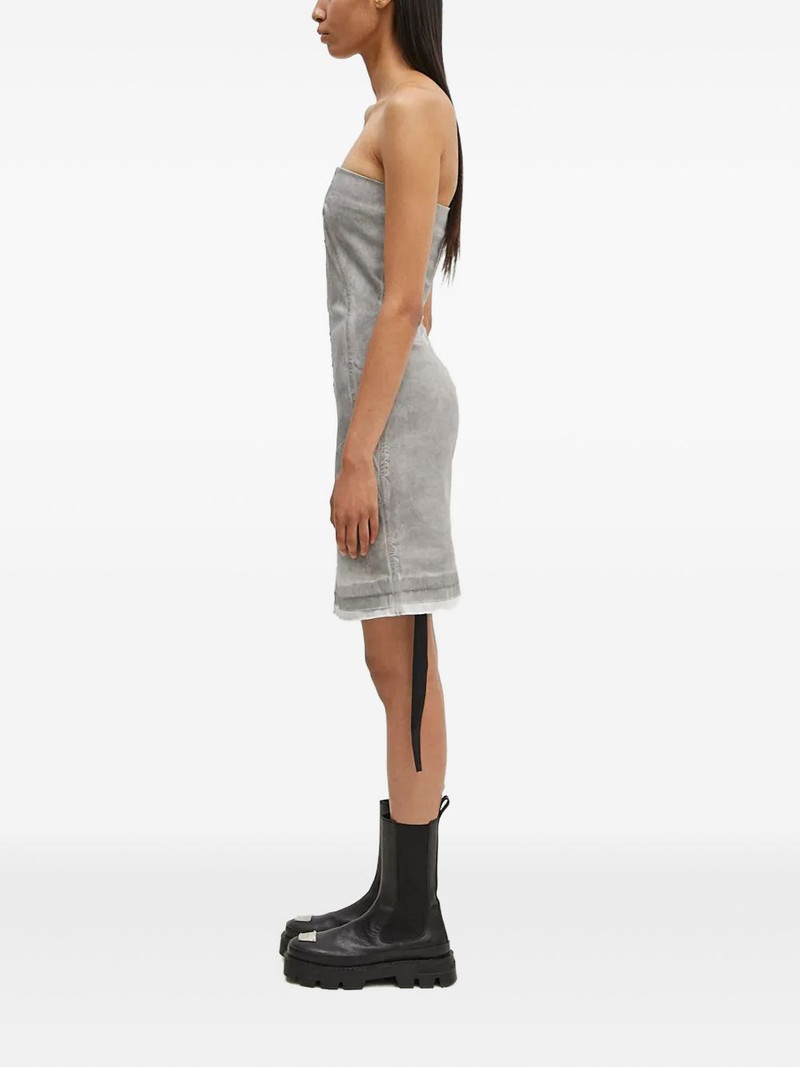 Rick Owens DRKSHDW strapless seam-detail midi dress outlook