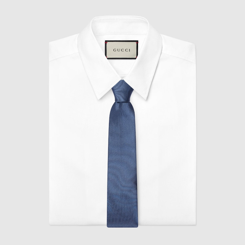 GUCCI Silk jacquard tie with Gucci crest outlook