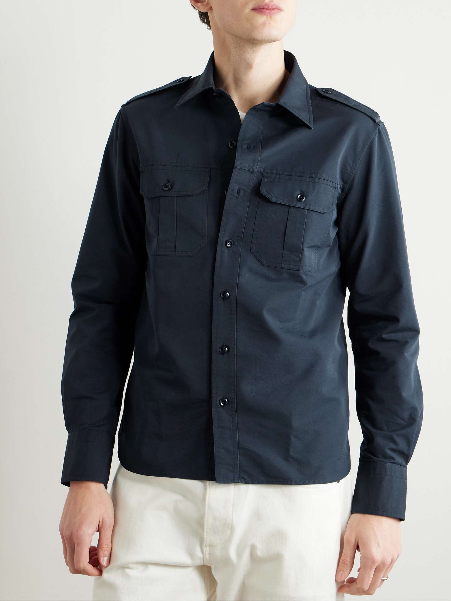 Cotton and Silk-Blend Poplin Shirt - 3