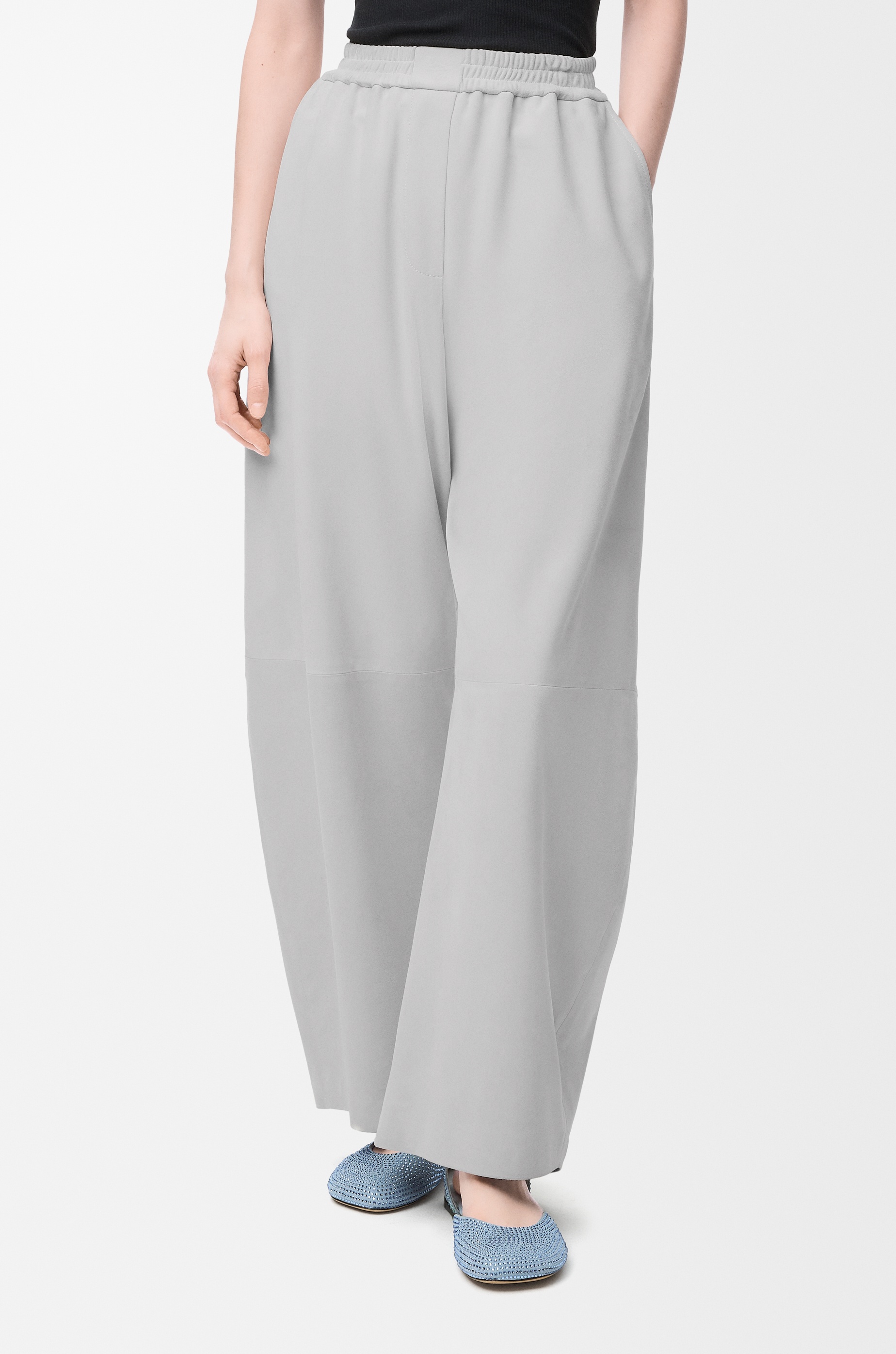 Barrel trousers in suede goatskin - 3