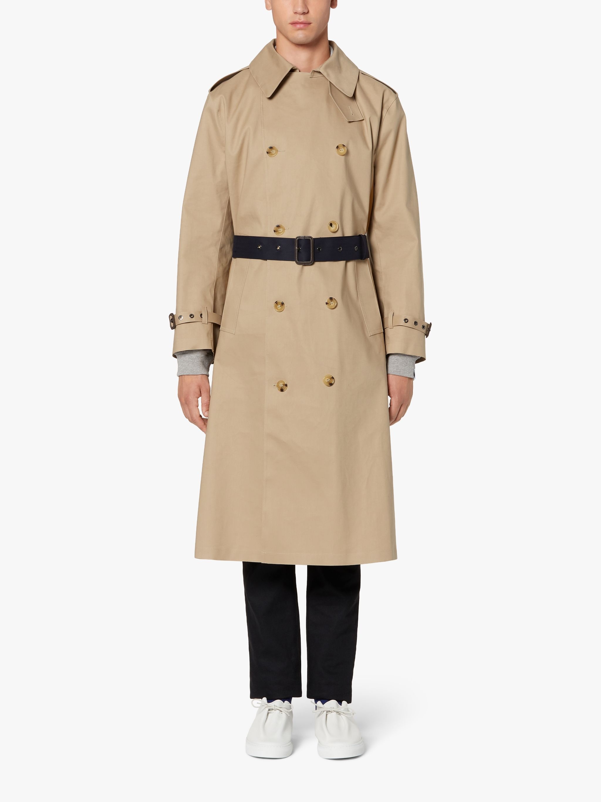 BERLIN FAWN X INK BONDED COTTON TRENCH COAT | GRF-304 - 2