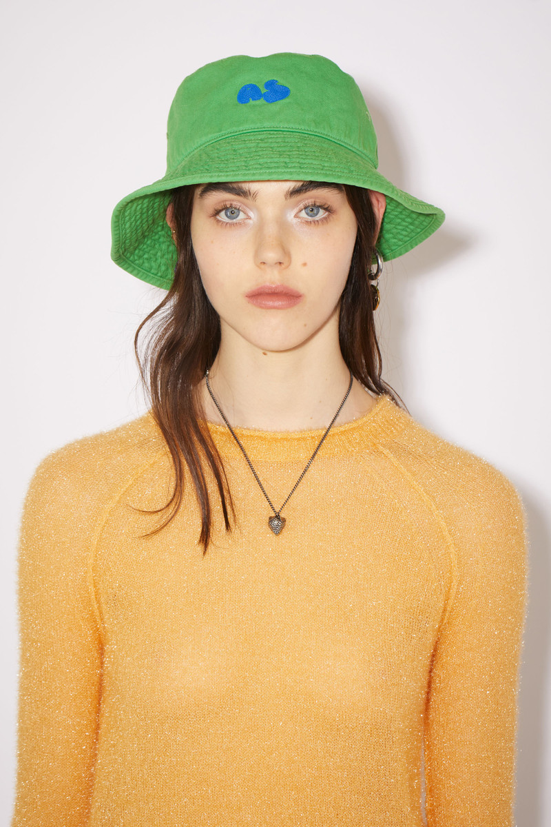 Acne Studios Bubble logo bucket hat - Green outlook