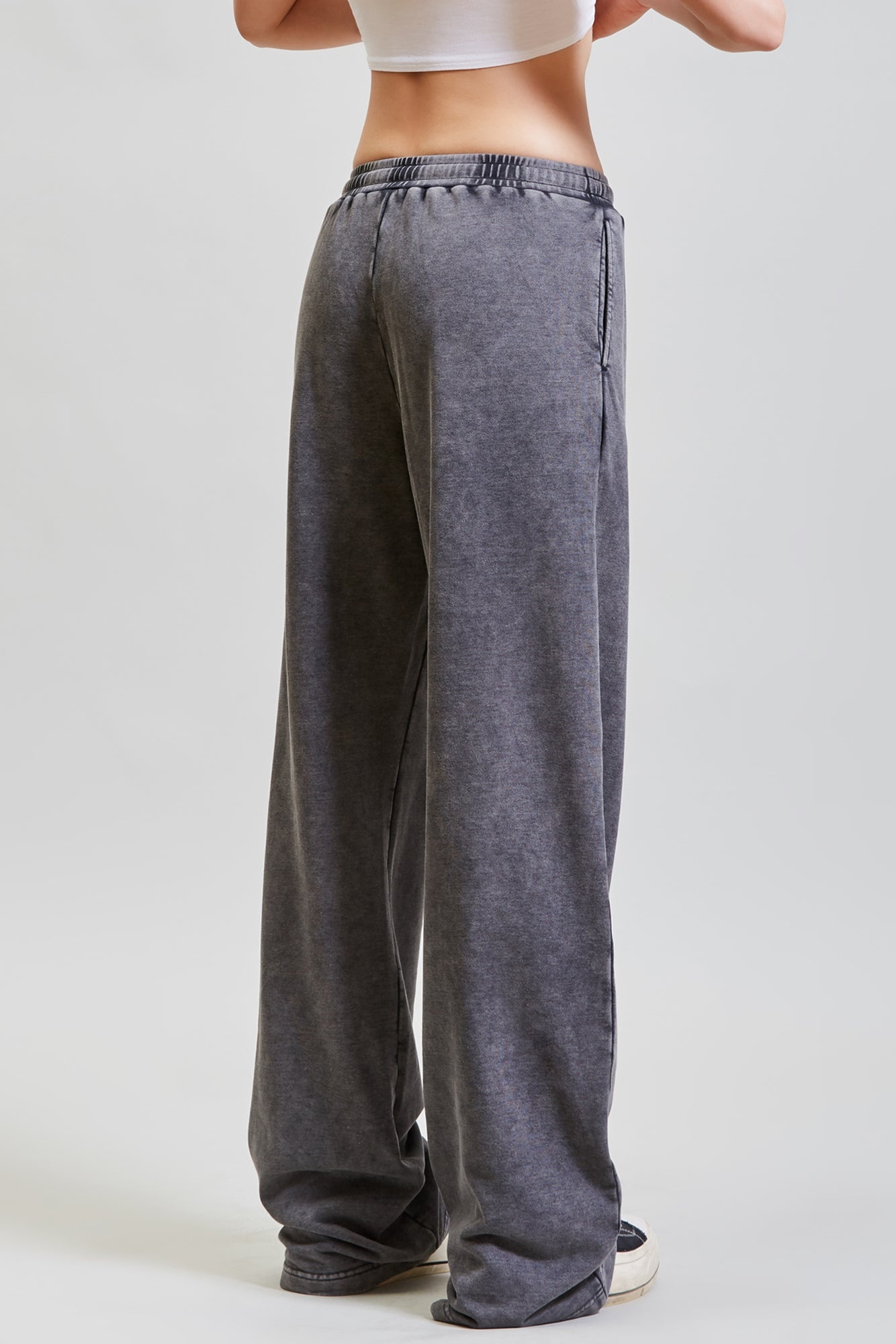 PLEATED WIDE LEG PANT - ACID BLACK | R13 - 5
