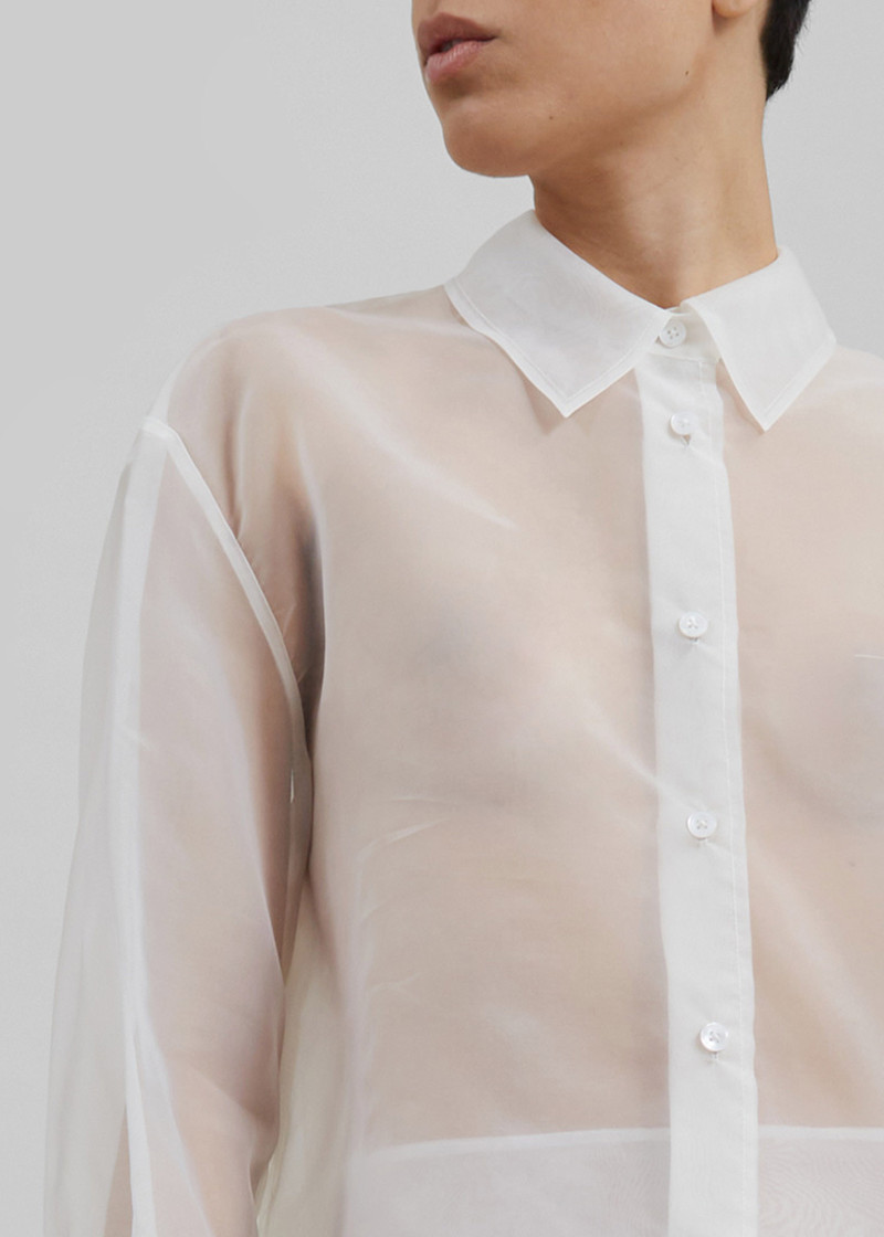 Peri Sheer Shirt - White 6