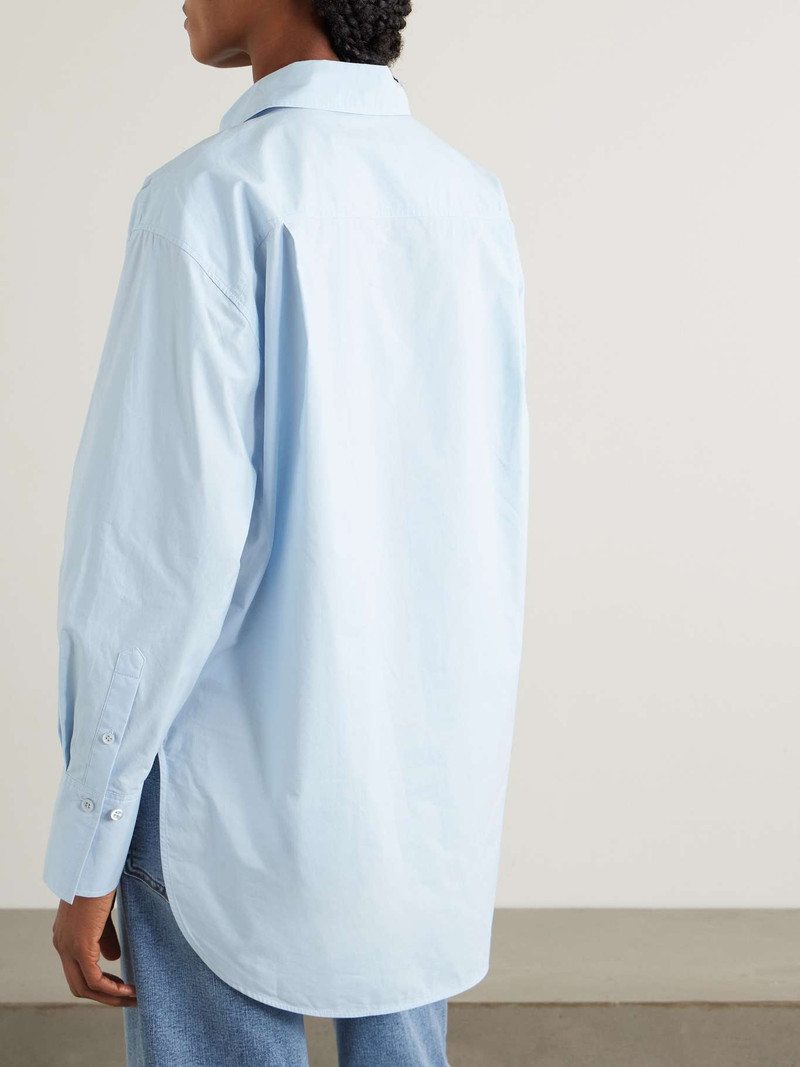 Organic cotton-poplin shirt Light blue 4