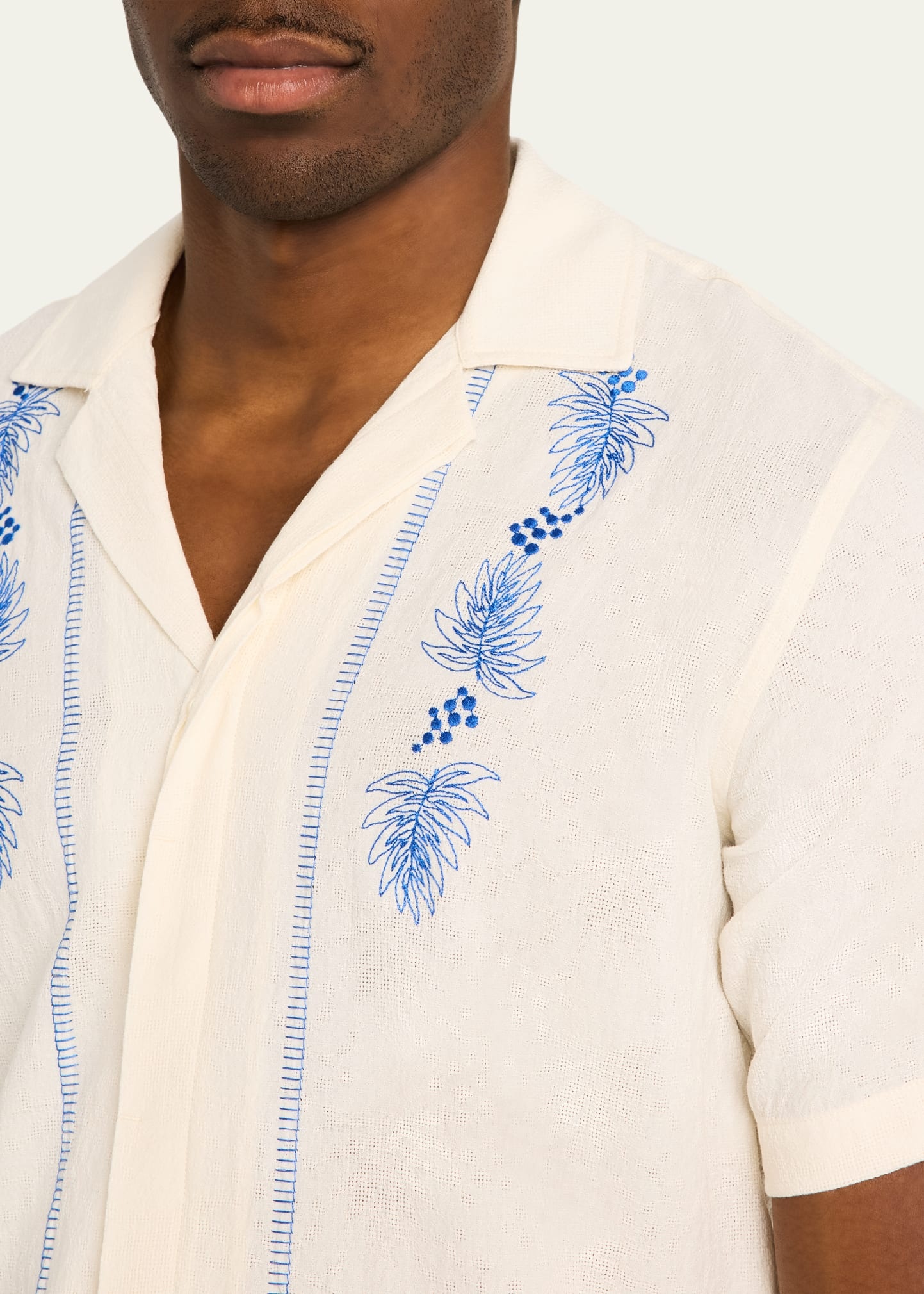 Men's Maitan Embroidered Camp Shirt - 5