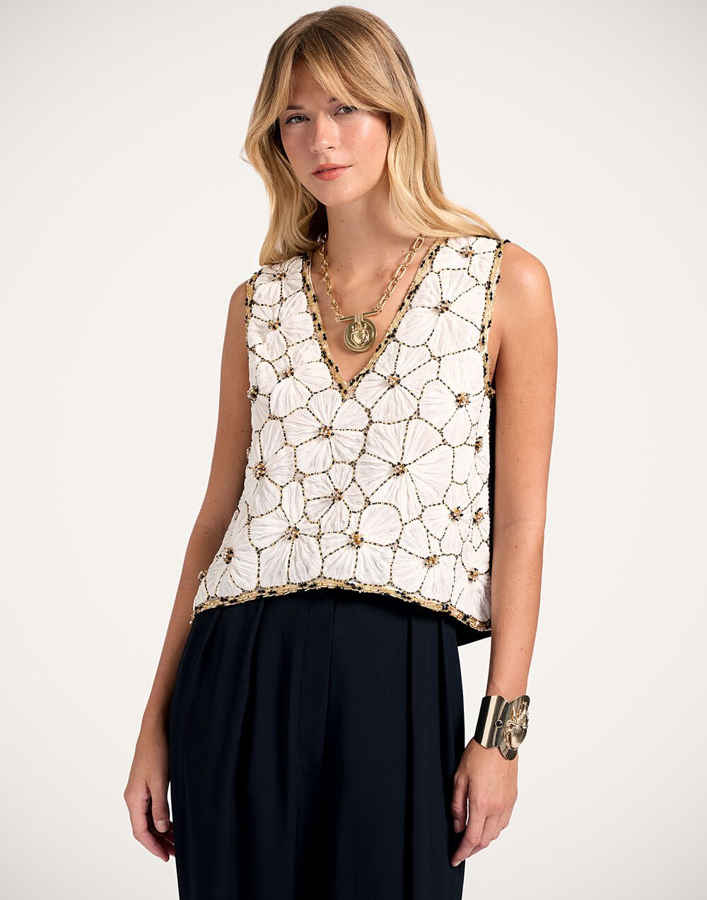 V-Neck Scala Top - 2