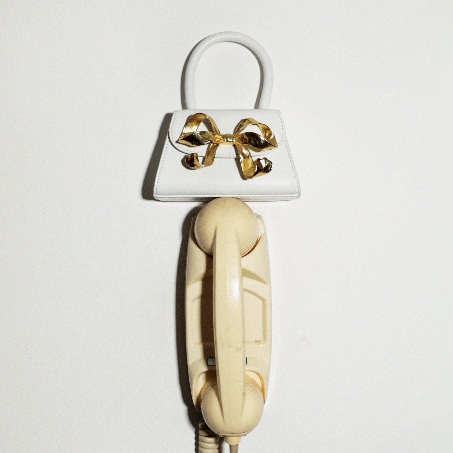 The Bow Micro in White with Gold Hardware - 5