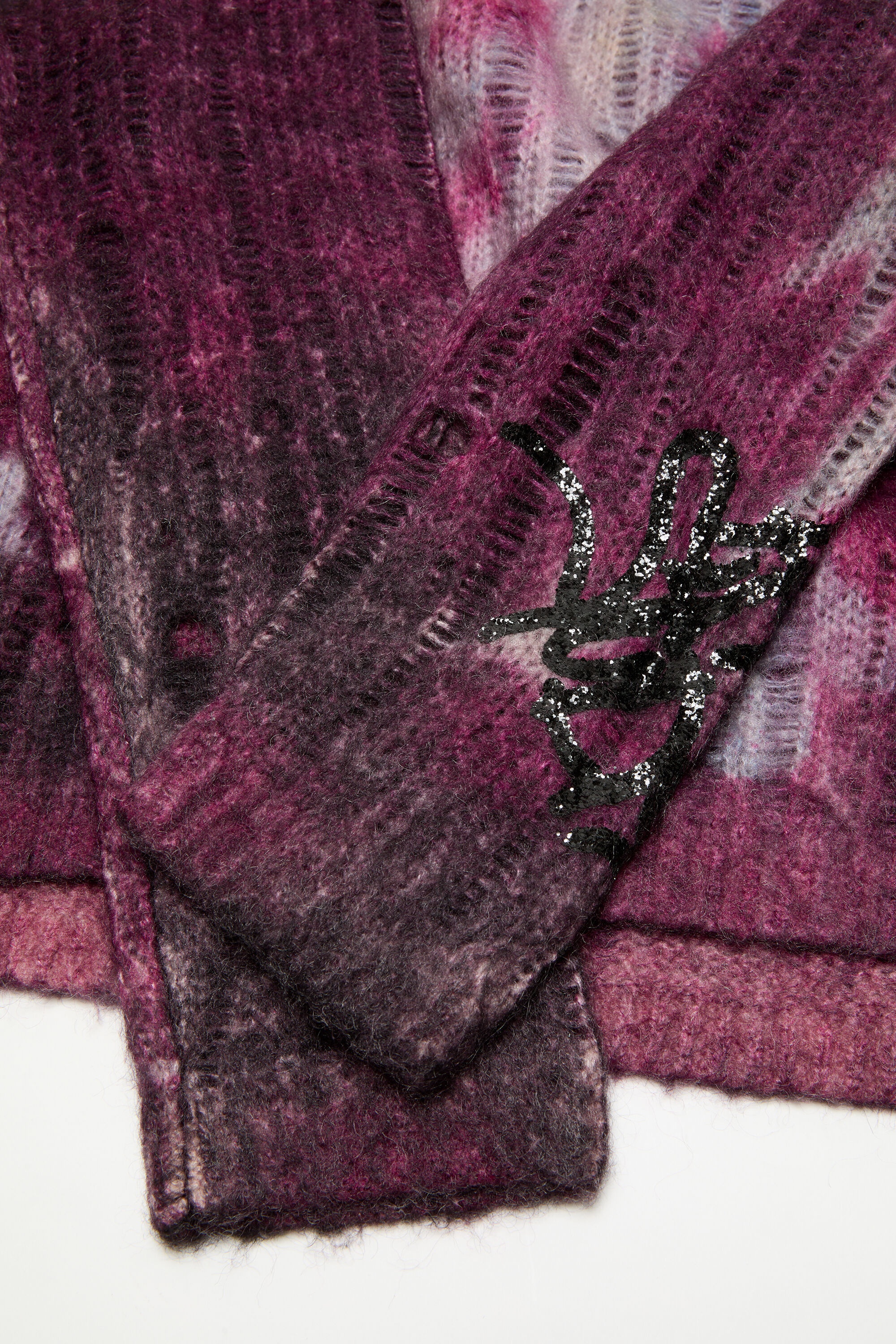 Printed knit jumper - Dark purple - 4