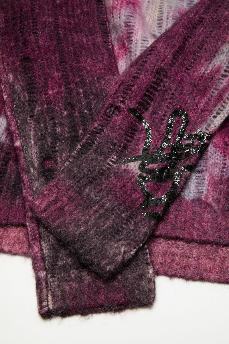 Printed knit jumper - Dark purple 4