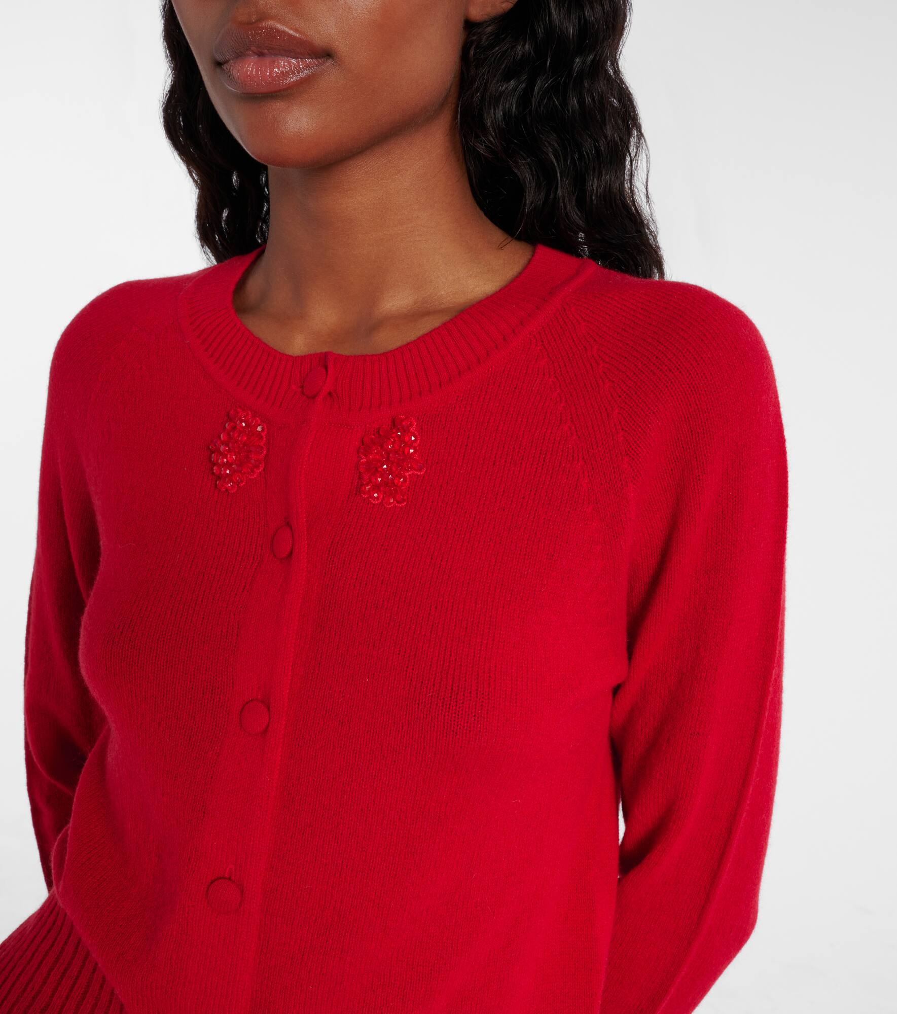 Embellished cashmere cardigan - 4