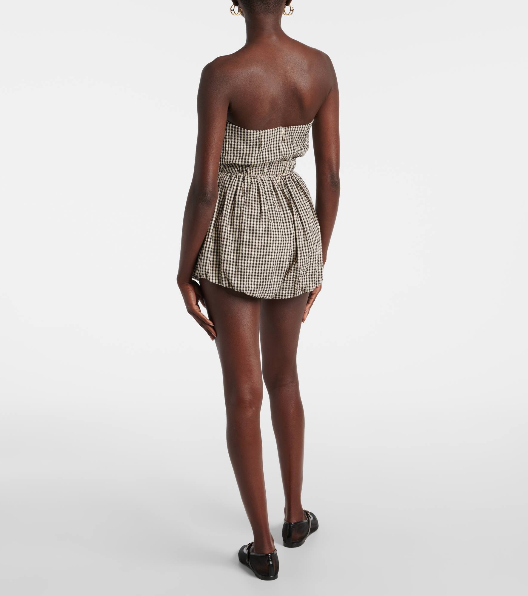 Aurelia gingham cotton shorts - 3