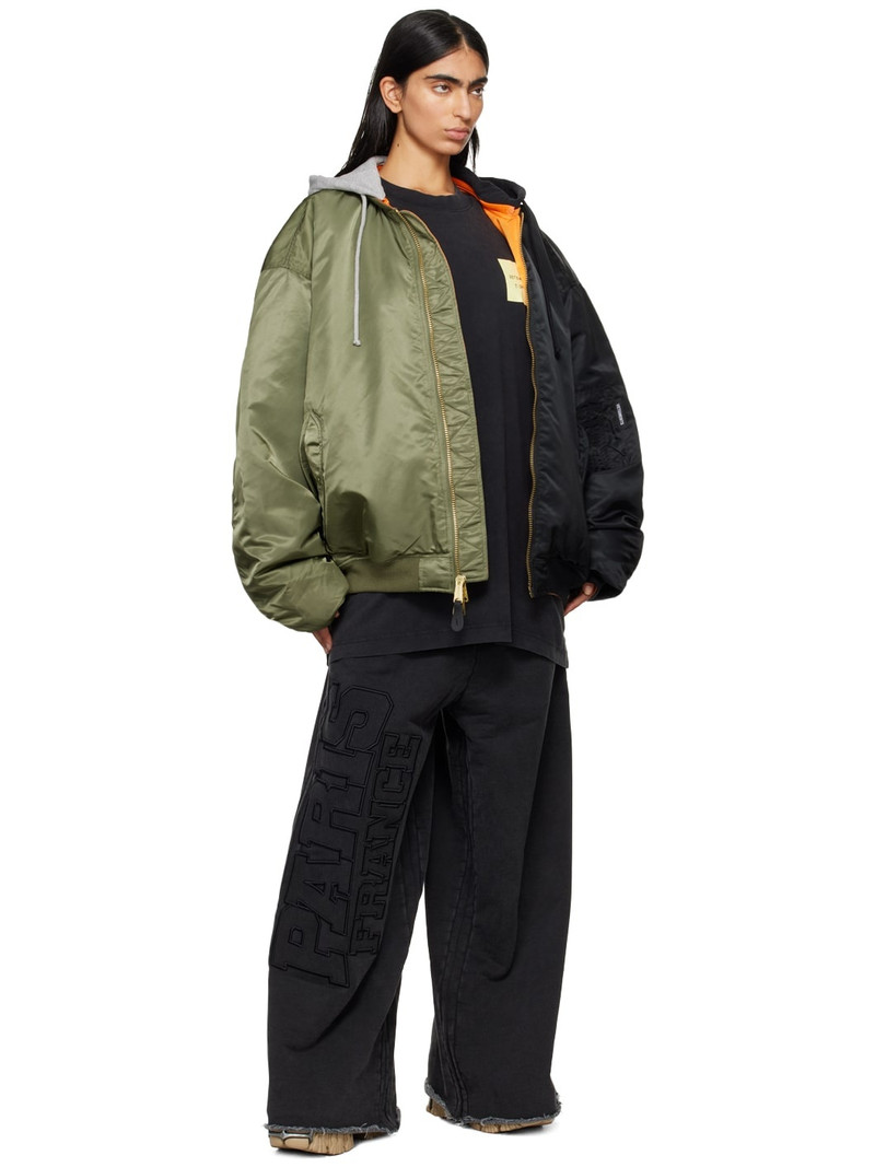 VETEMENTS Black 'Paris' XXXL Sweatpants outlook